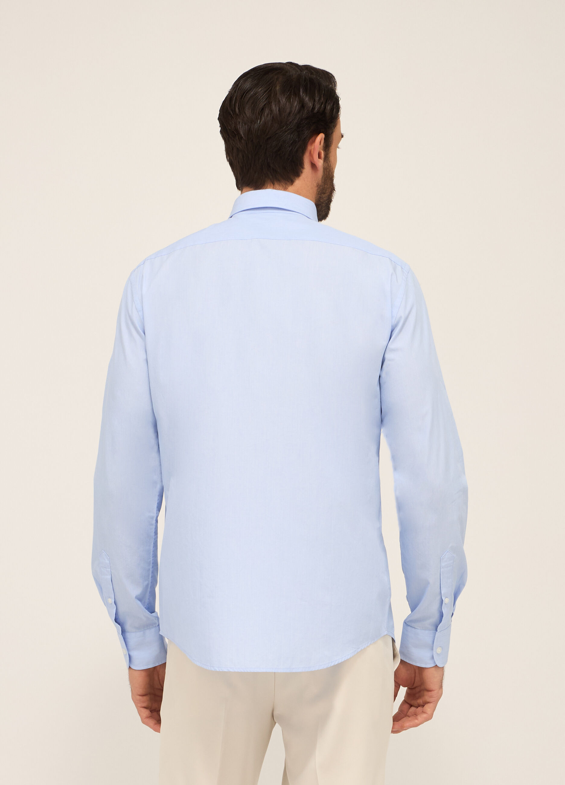 Camicia regular fit in tela di cotone uomo_1