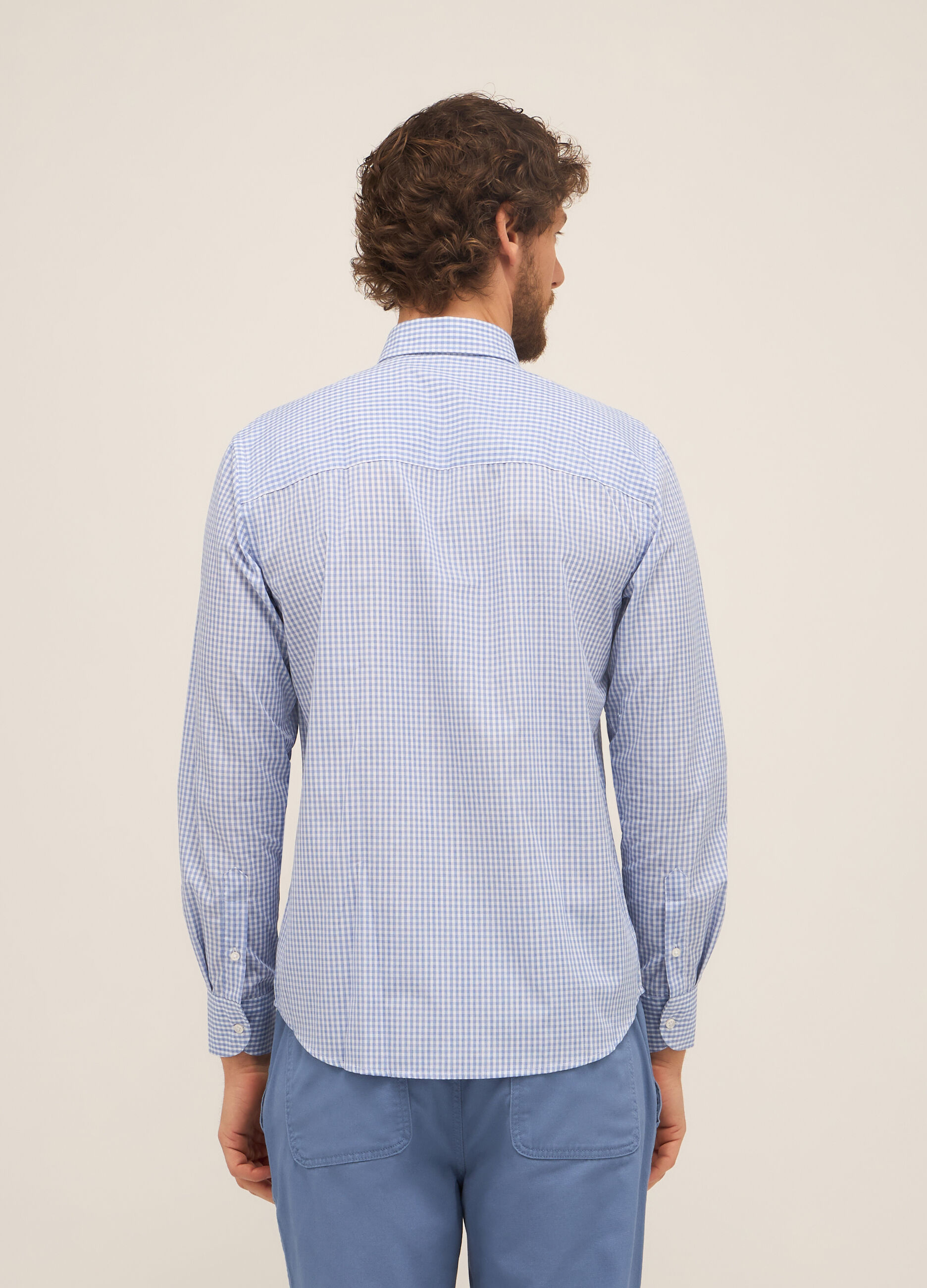 Camicia regular fit button-down in misto cotone uomo_1