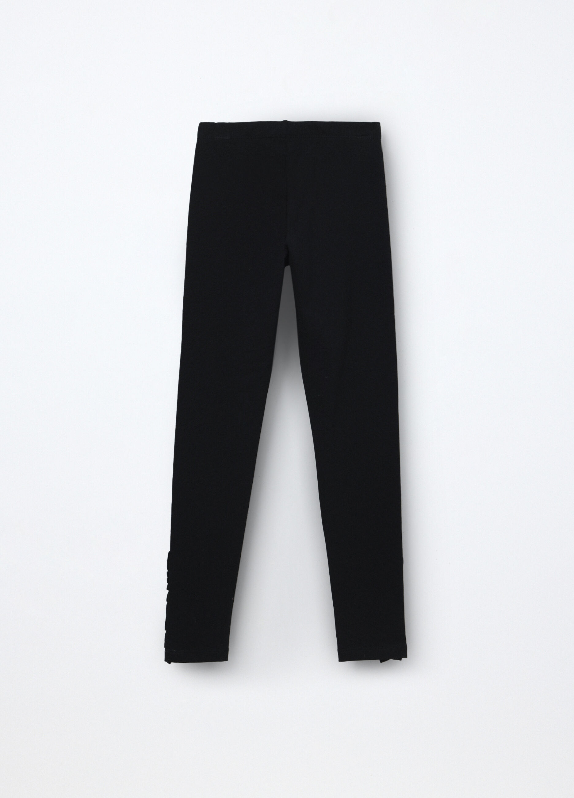 Leggings in french terry di cotone stretch bambina_1