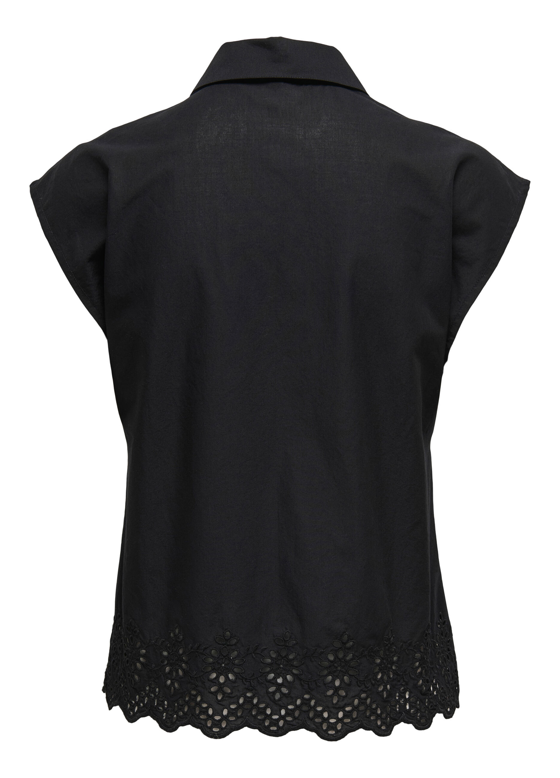 Camicia smanicata con ricami donna