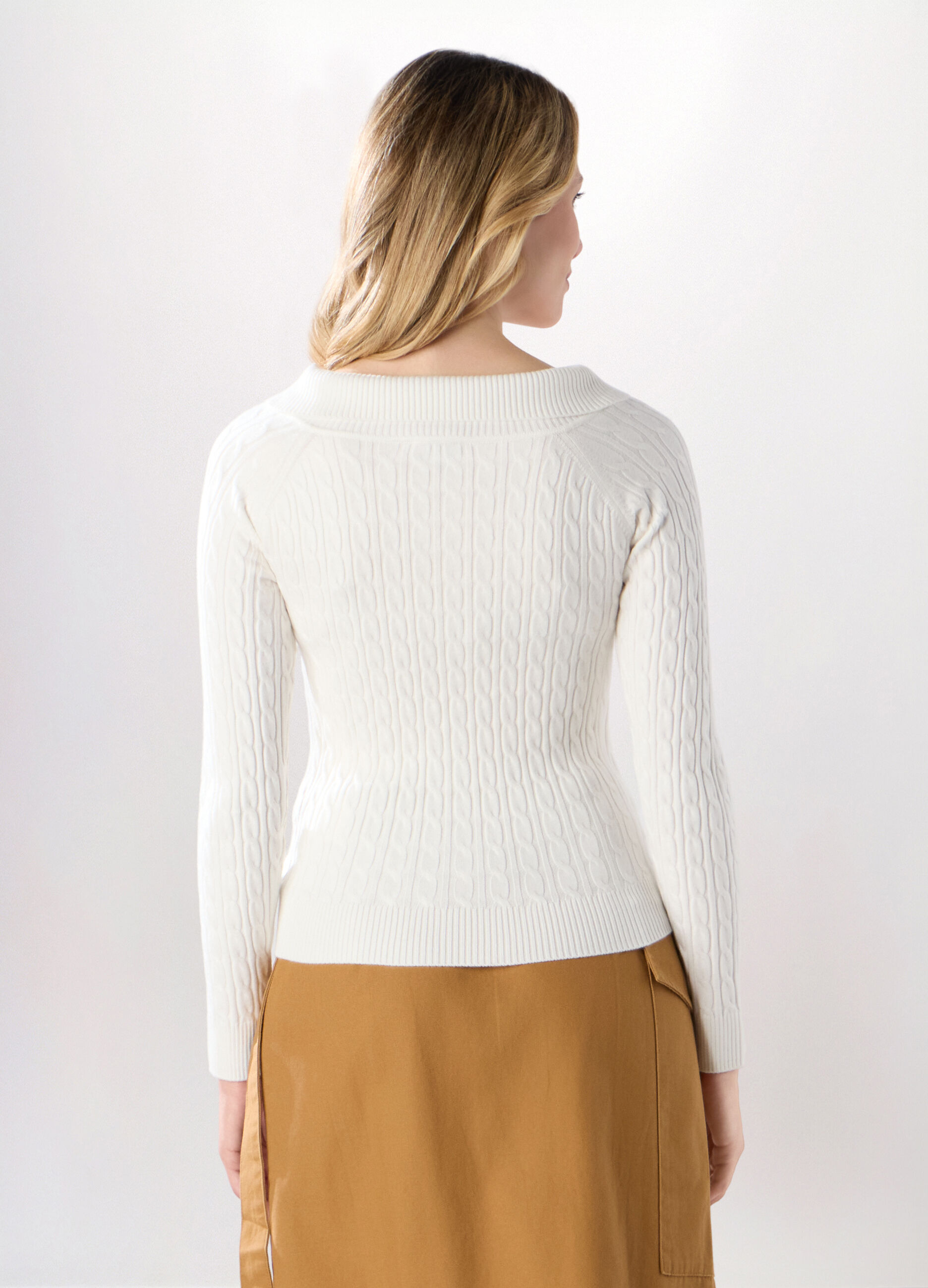 Cardigan tricot misto viscosa donna_1