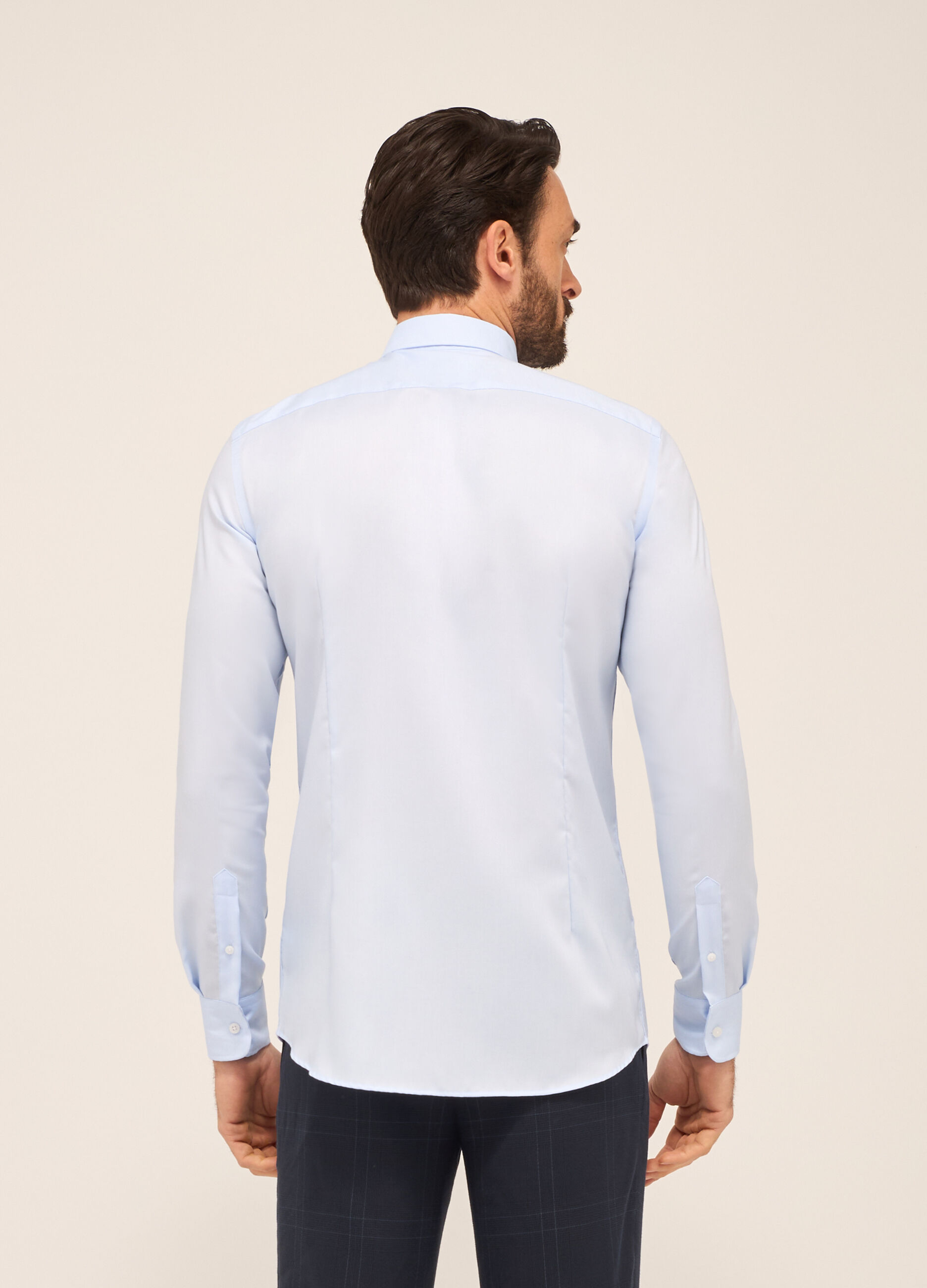 Camicia slim fit in puro cotone uomo_1