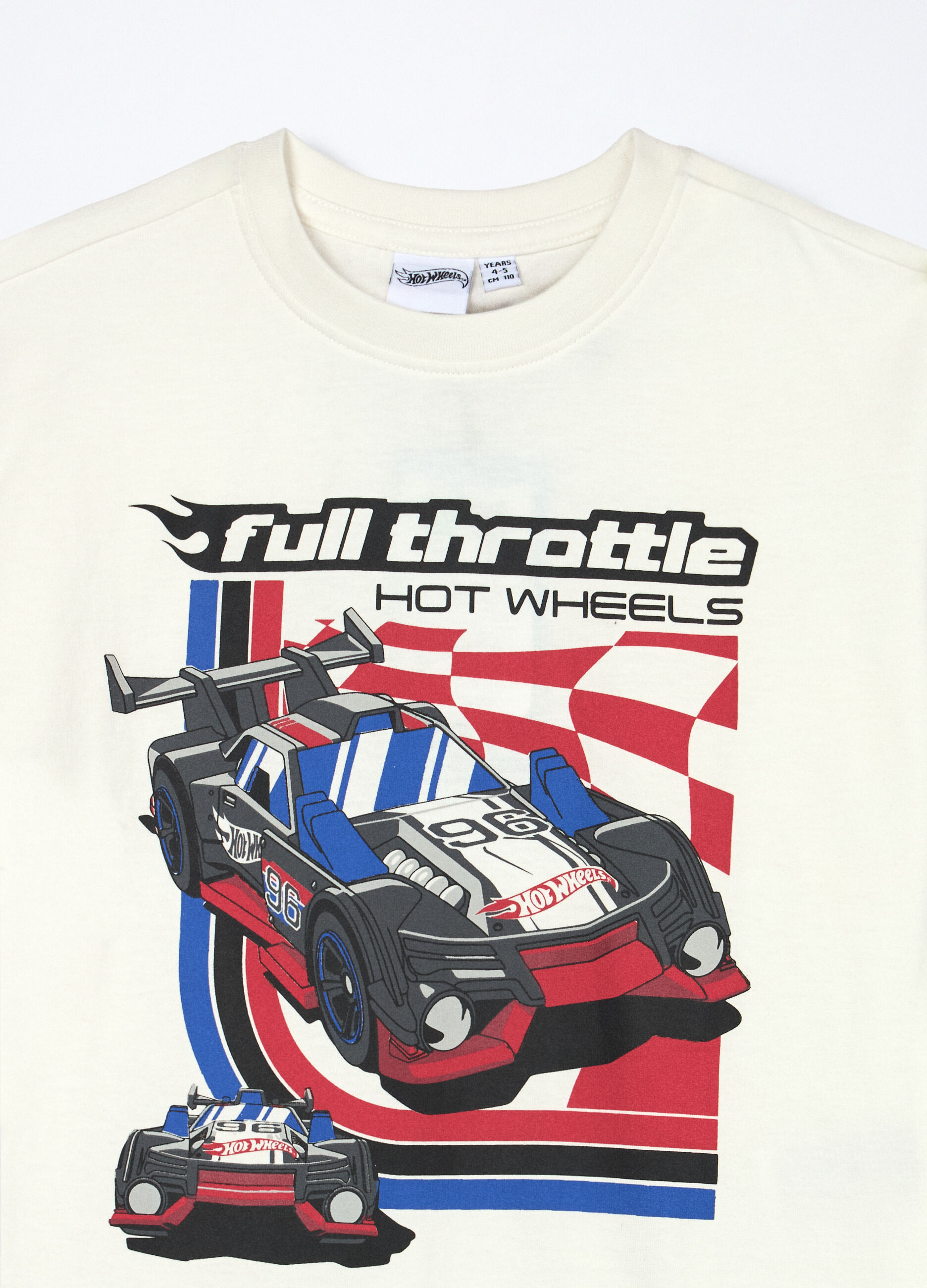 T-shirt Hot Wheels in jersey di puro cotone bambino_2