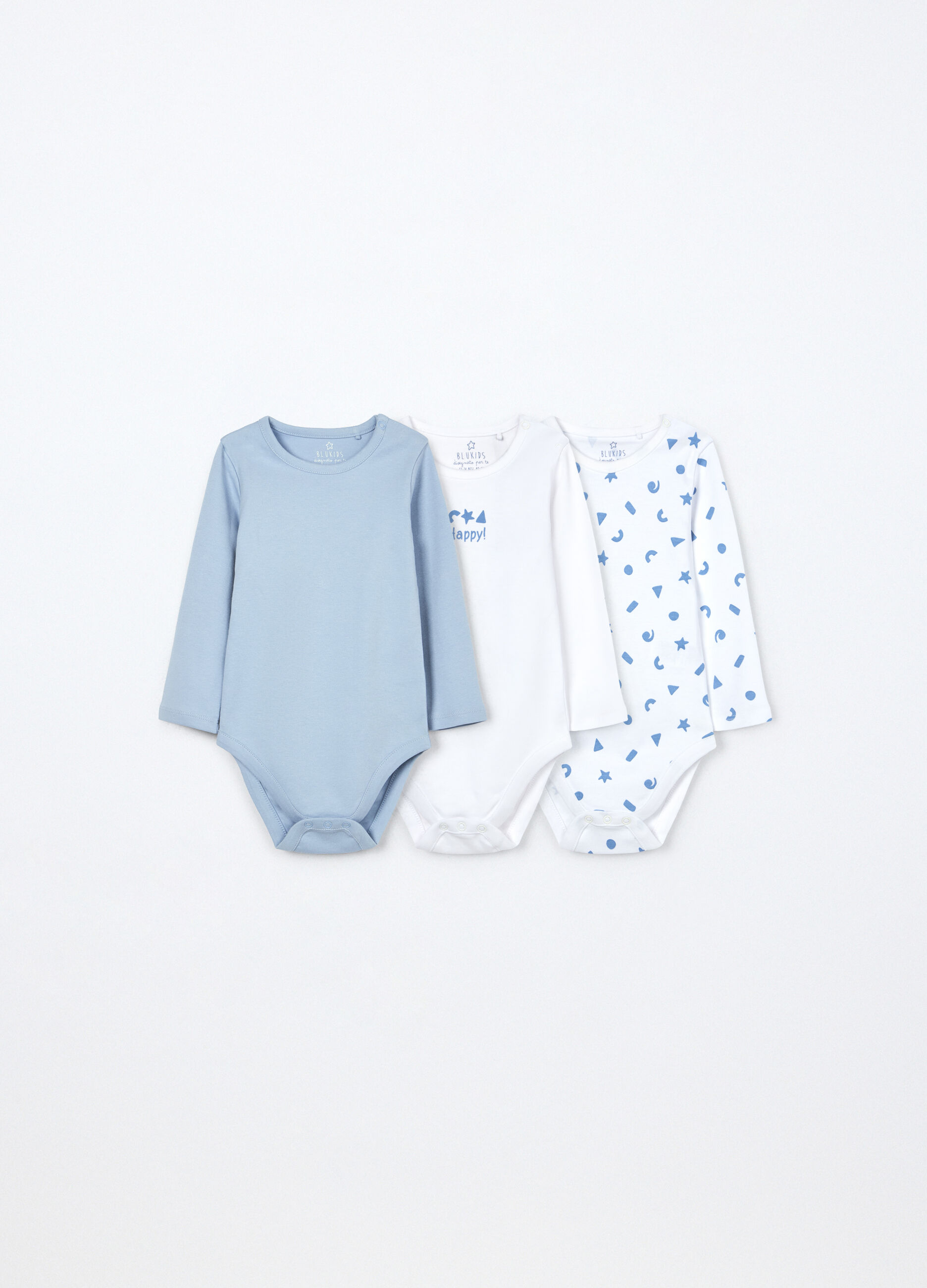 Pack 3 body in interlock di puro cotone neonato_0