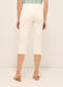 Pantaloni capri fit straight in denim di misto cotone donna curvy_1