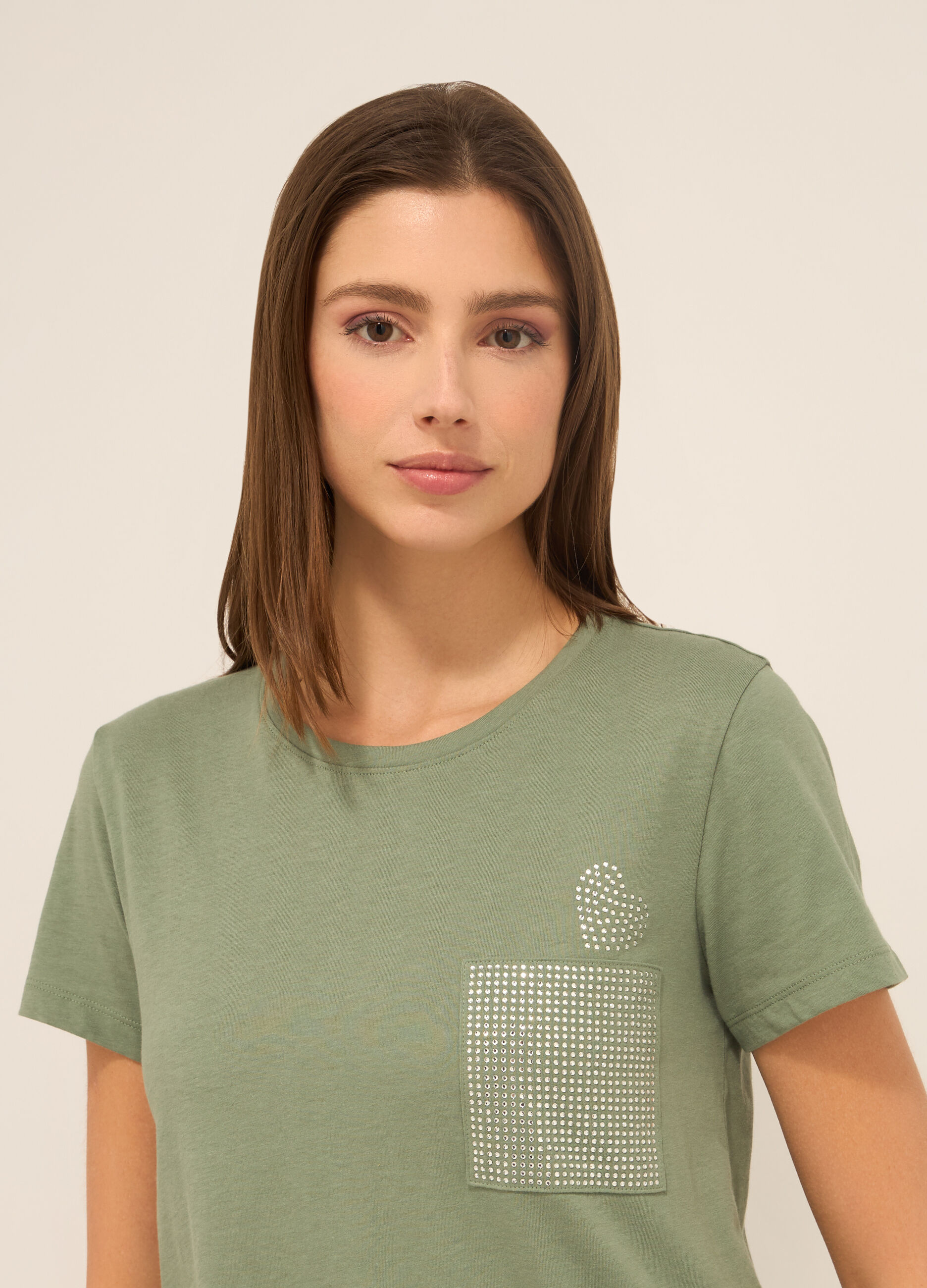 T-shirt in jersey di puro cotone donna_2