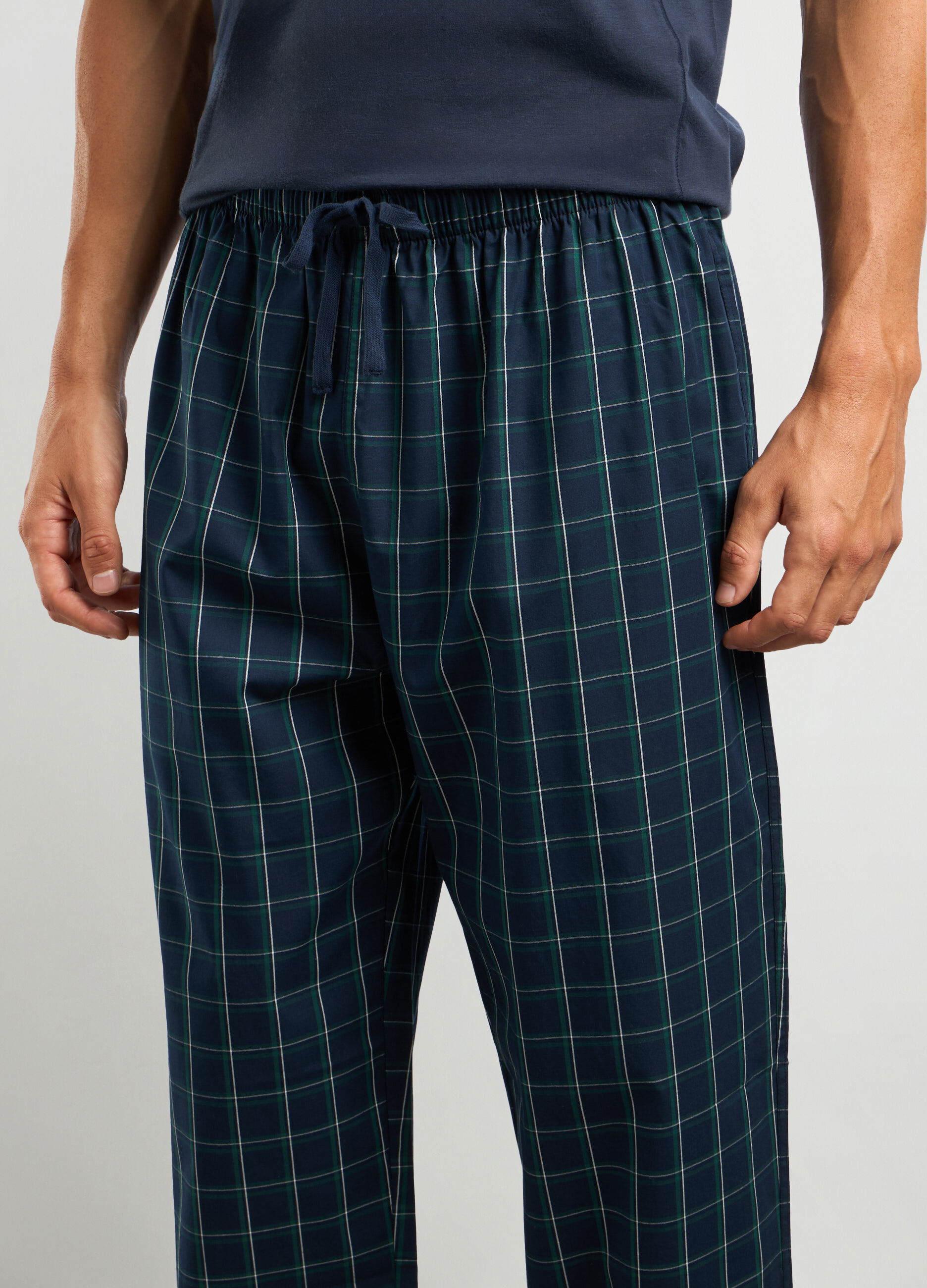 Pantaloni pigiama lunghi in puro cotone uomo_2