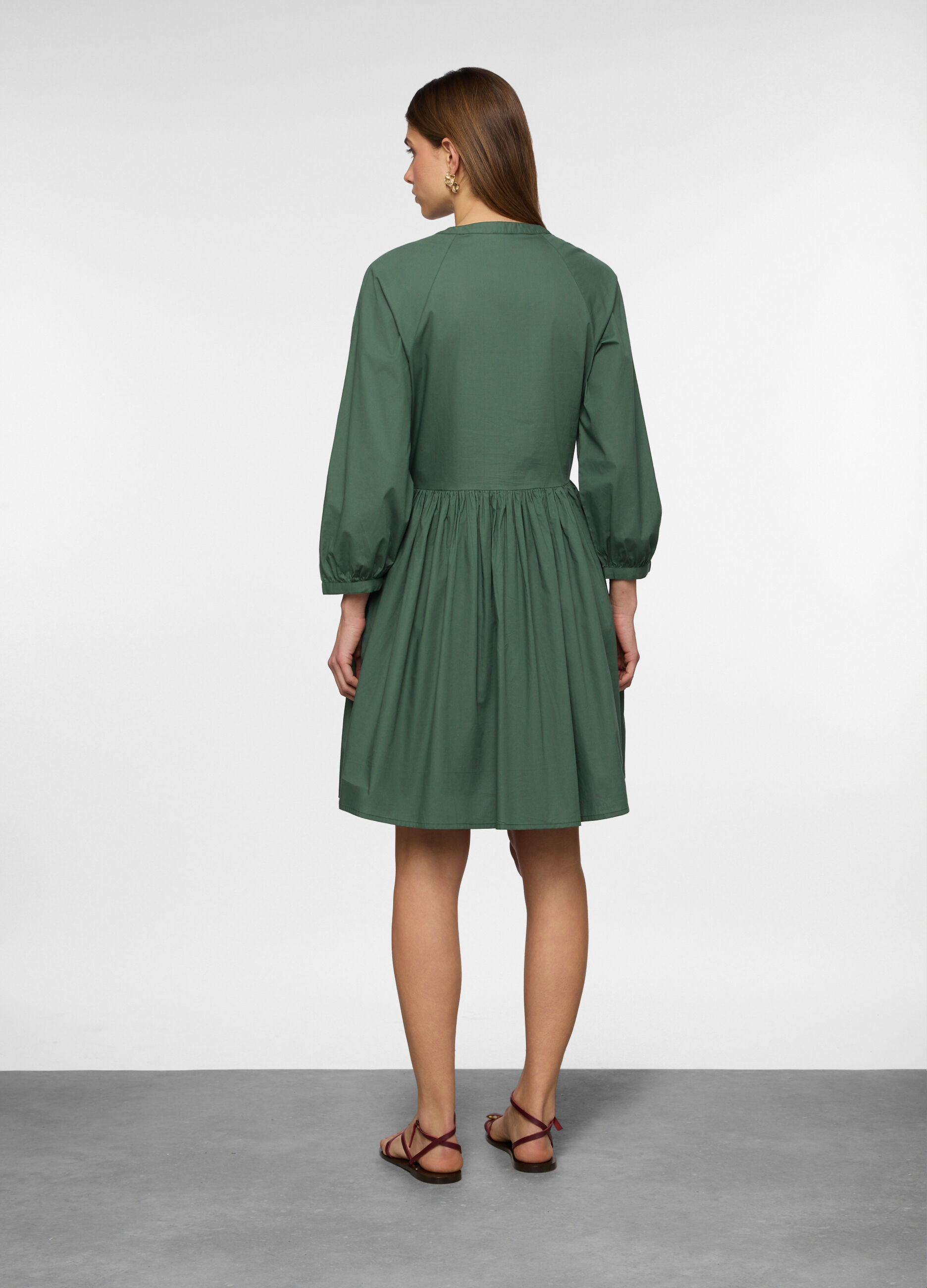 Abito corto in popeline donna_1