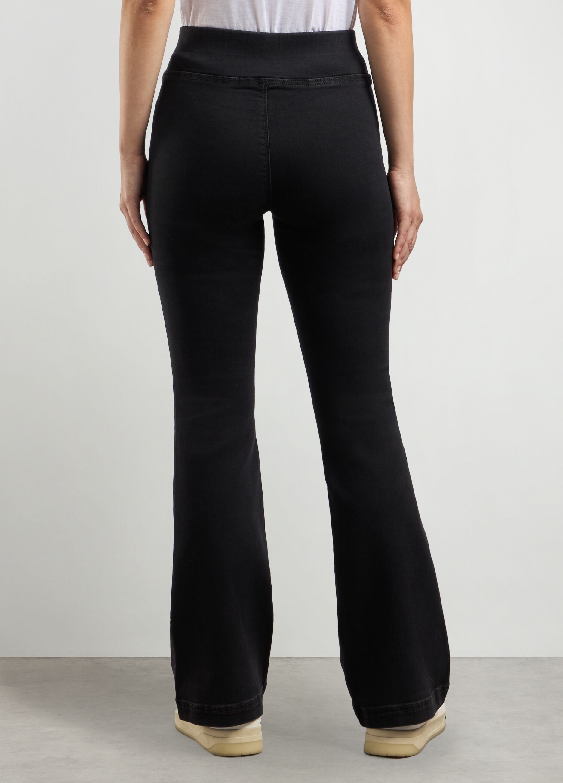 Jeggings in denim di misto cotone stretch flare fit donna_1