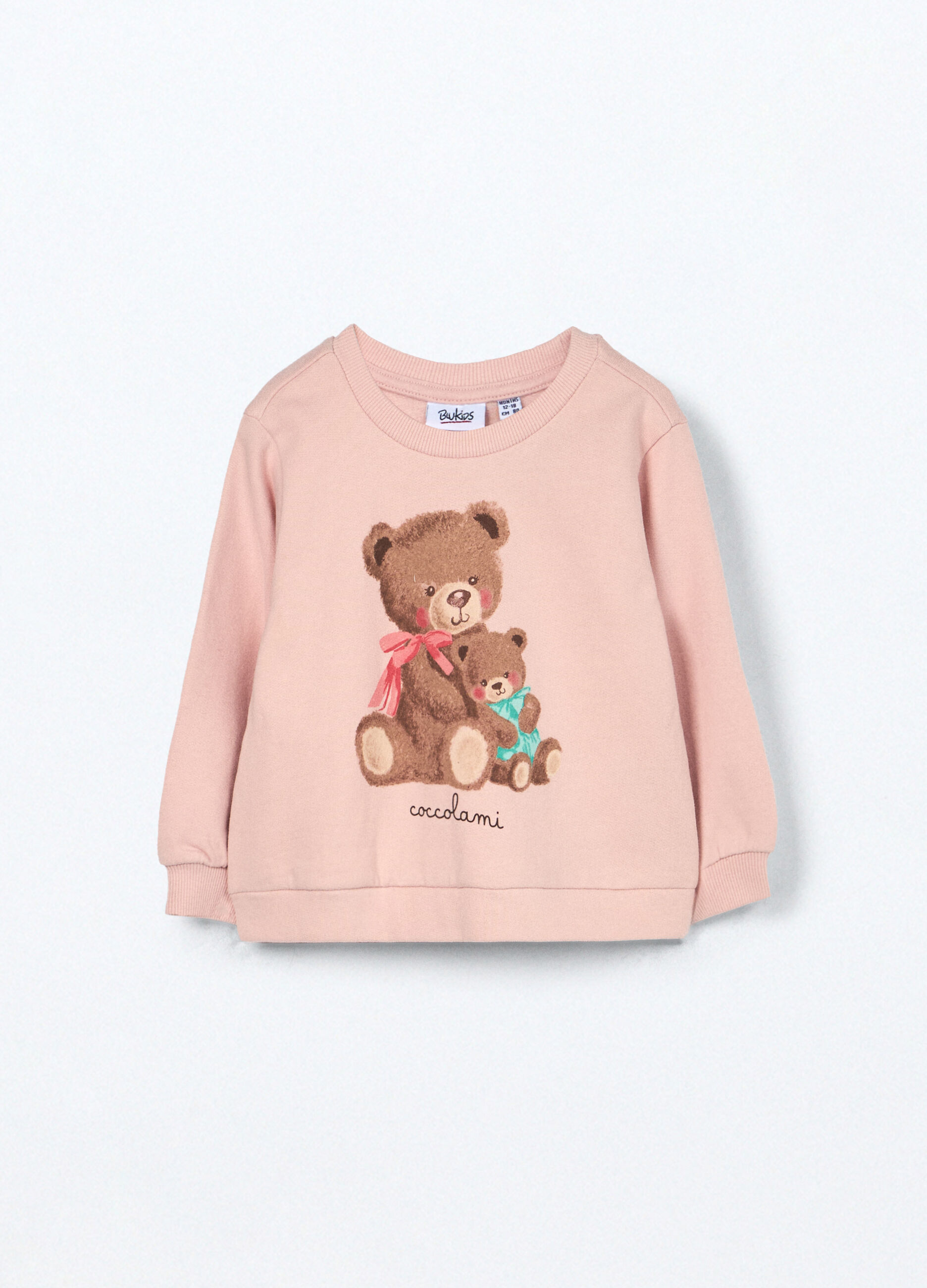 Felpa in puro cotone fleece neonata_0