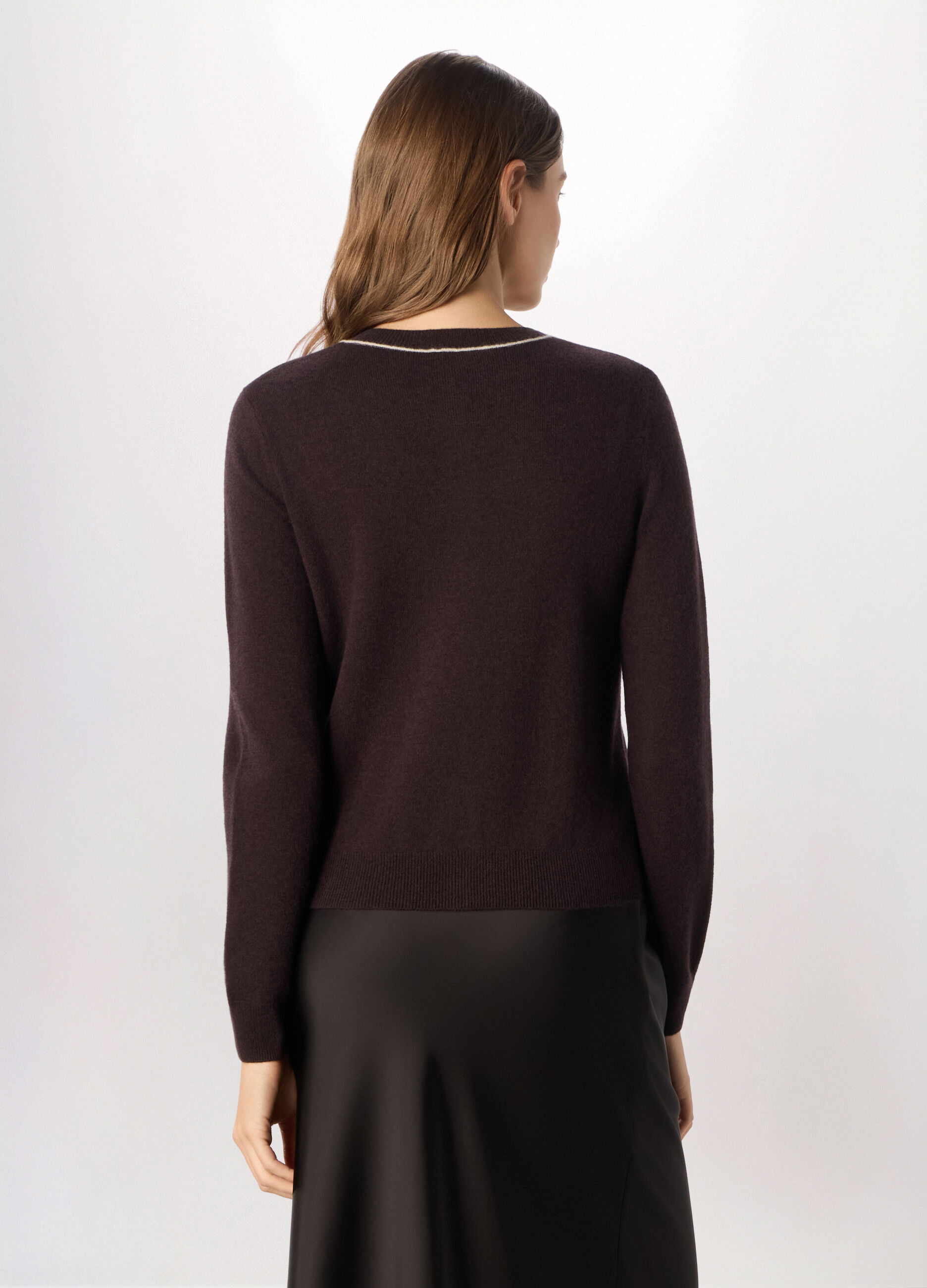 Cardigan tricot in pura lana donna_1