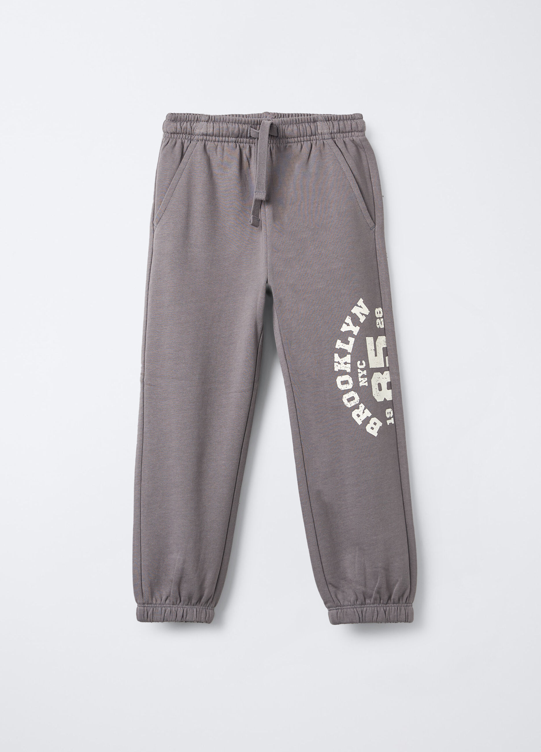Jogger in puro cotone garzato bambino _0