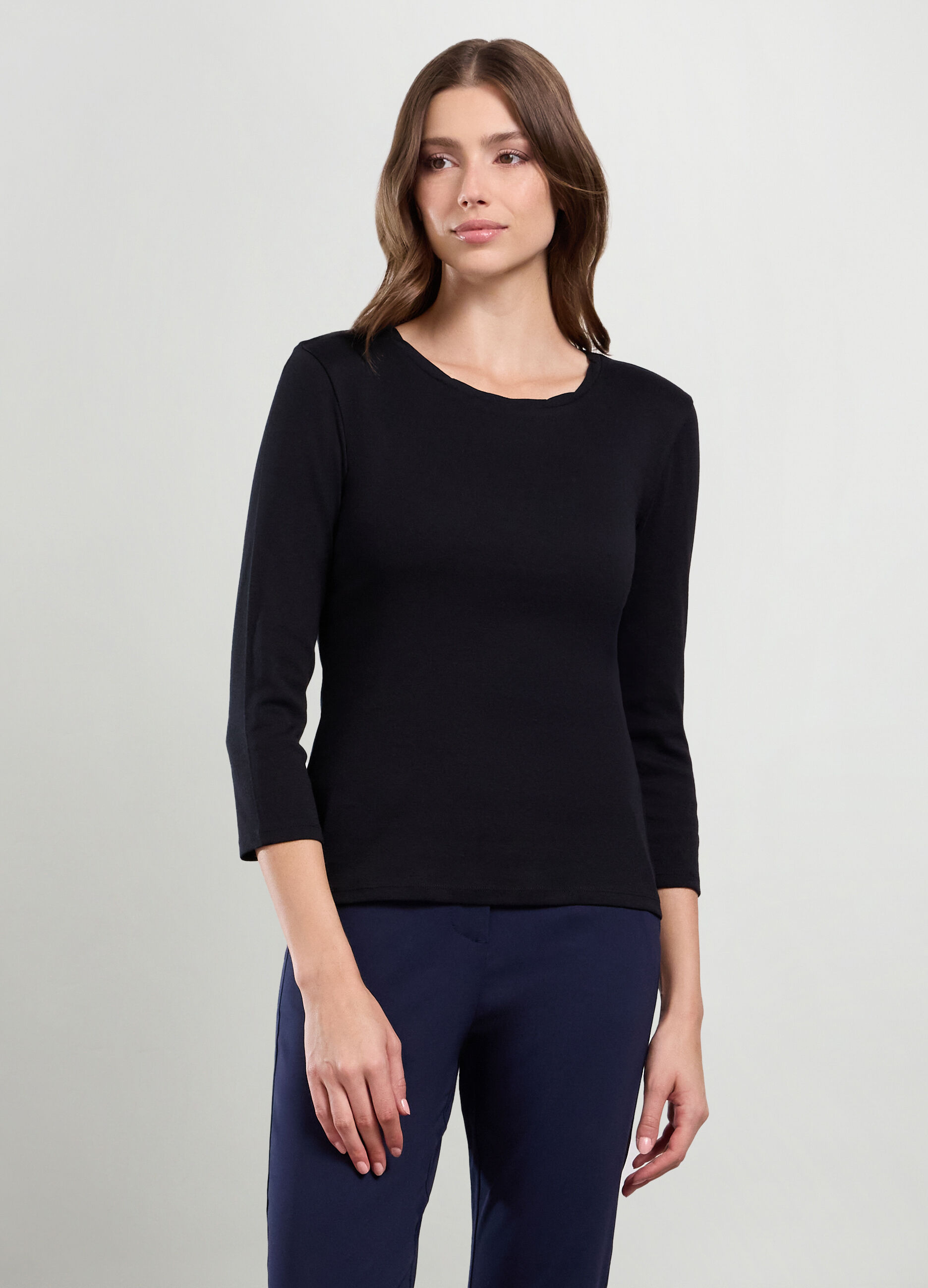 T-shirt in puro cotone donna_0