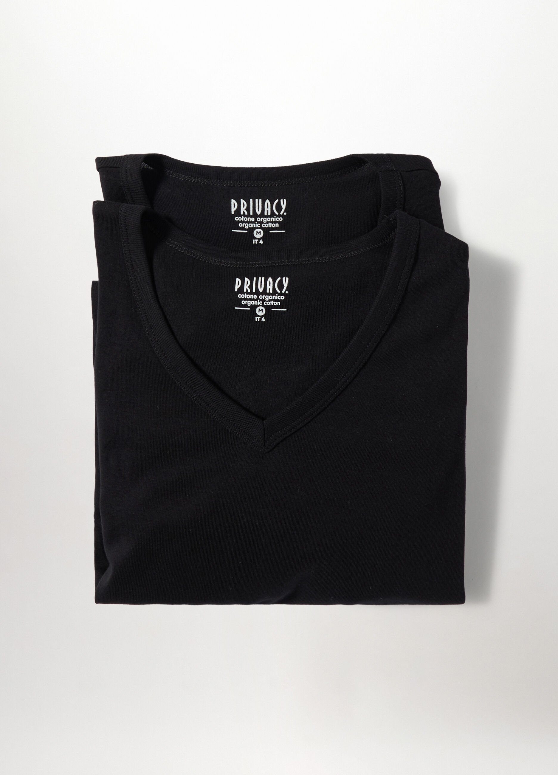2 pack T-shirt collo a V in puro cotone uomo_1