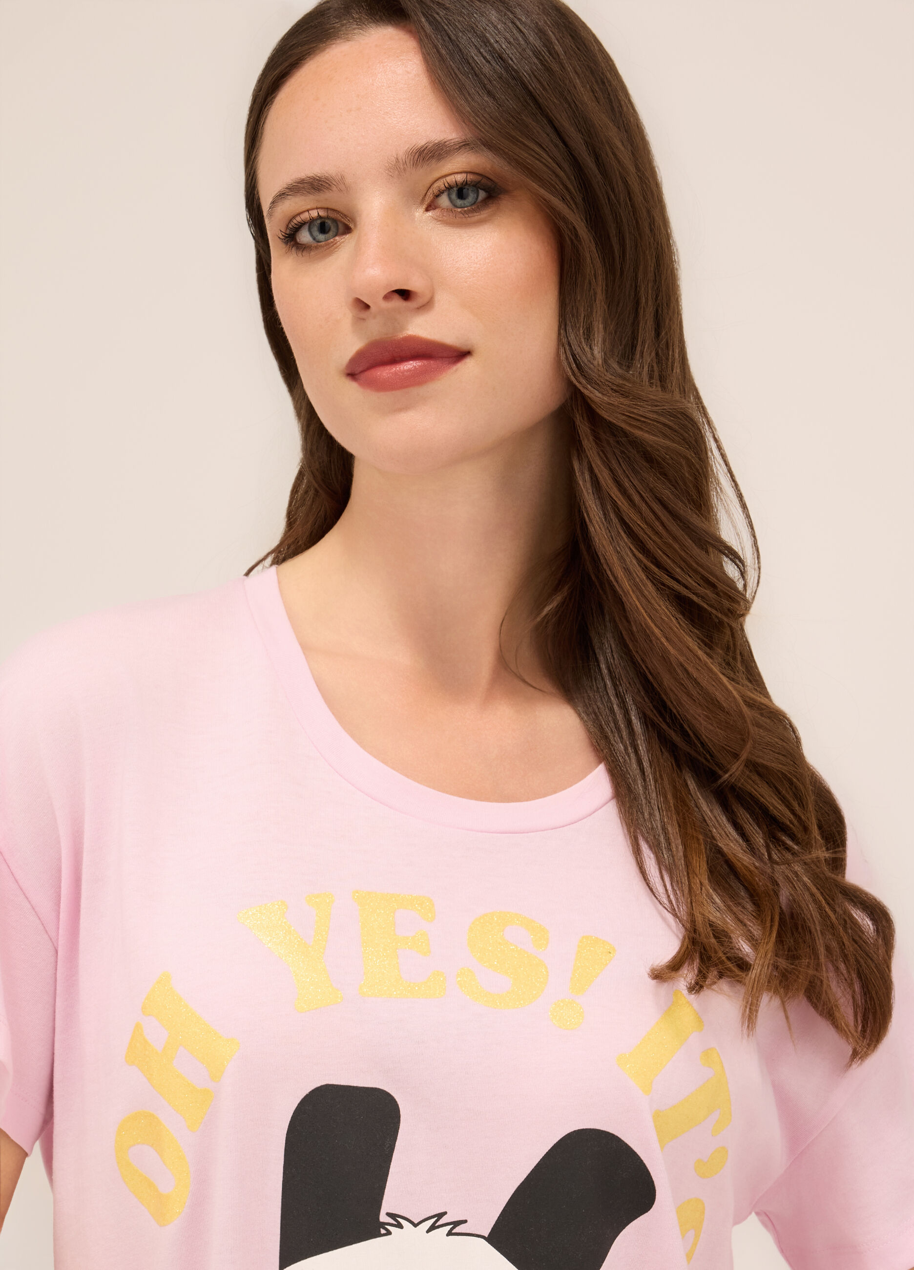 Camicia da notte in jersey di puro cotone donna_2