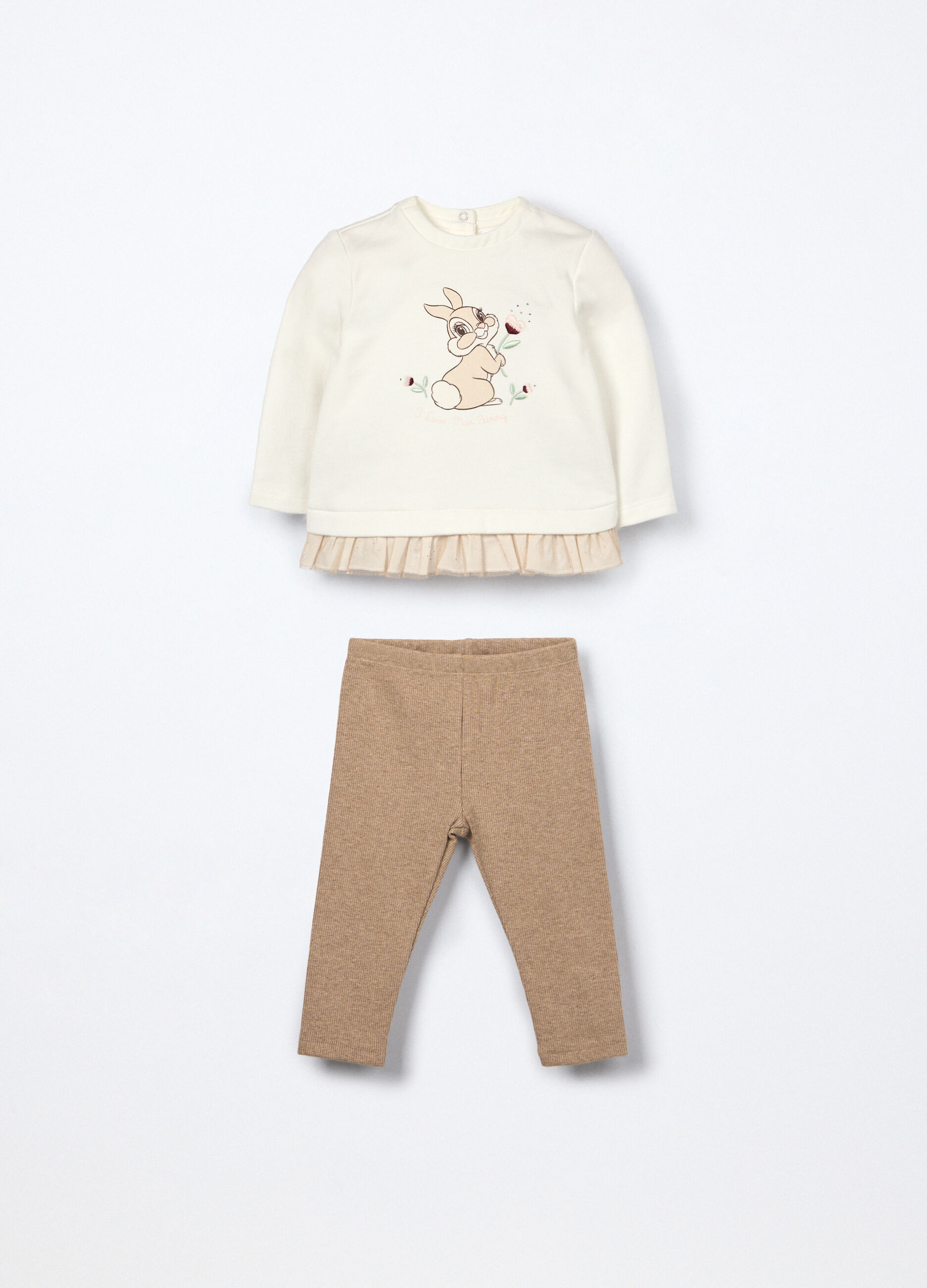 Jogging set in cotone fleece neonata_0