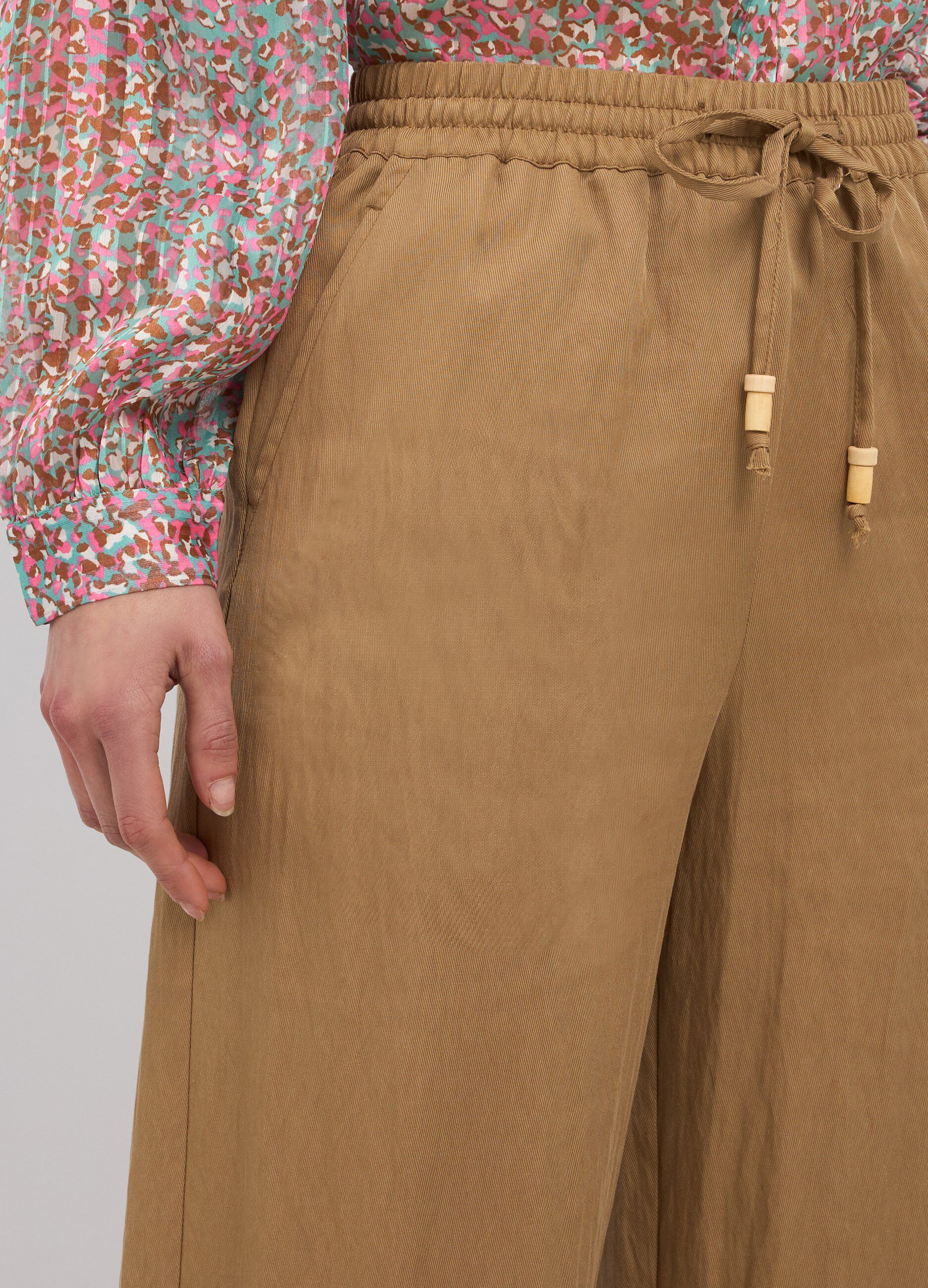 Pantaloni in misto lyocell donna_2