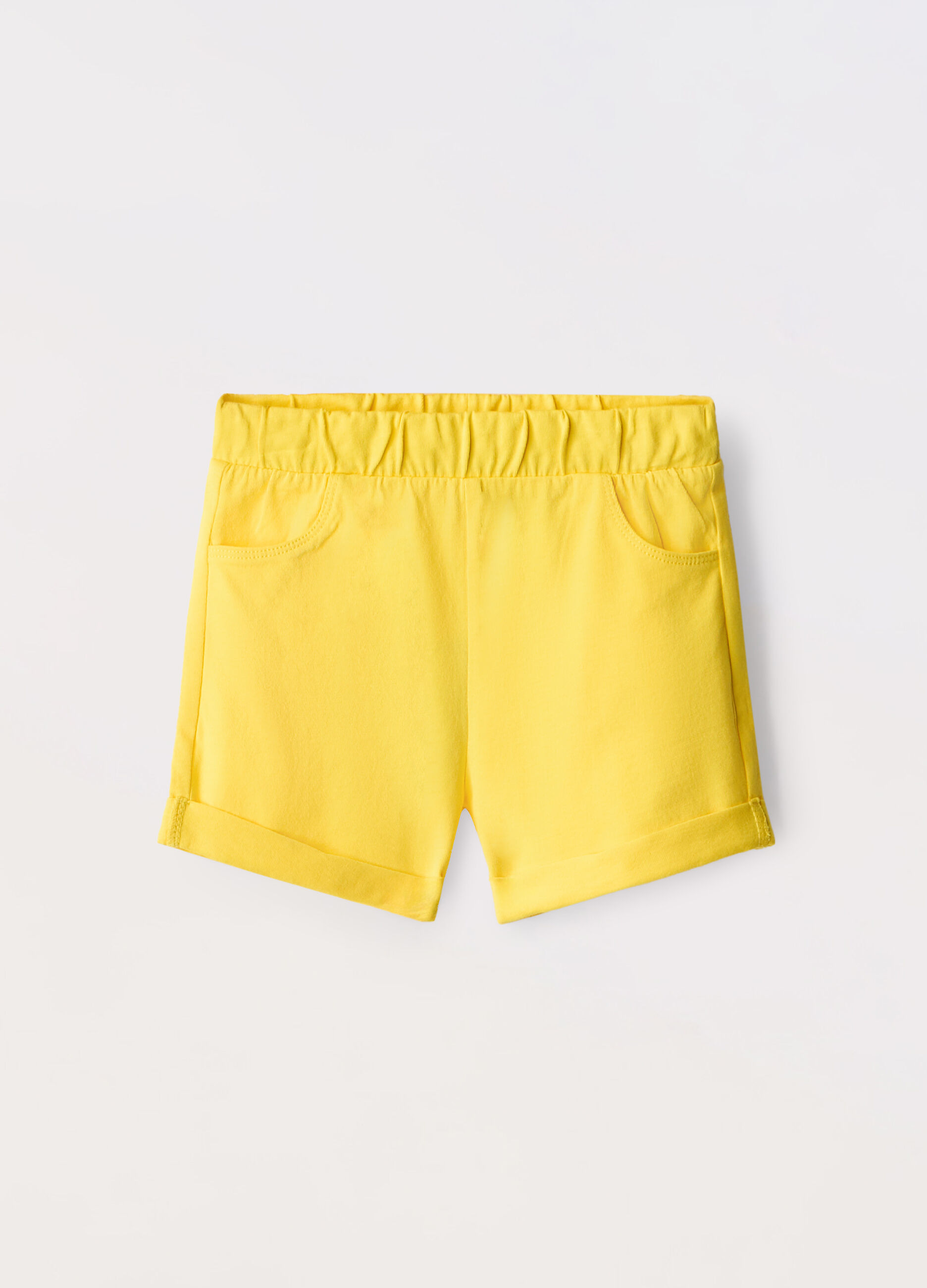 Shorts in jersey di puro cotone neonato_0