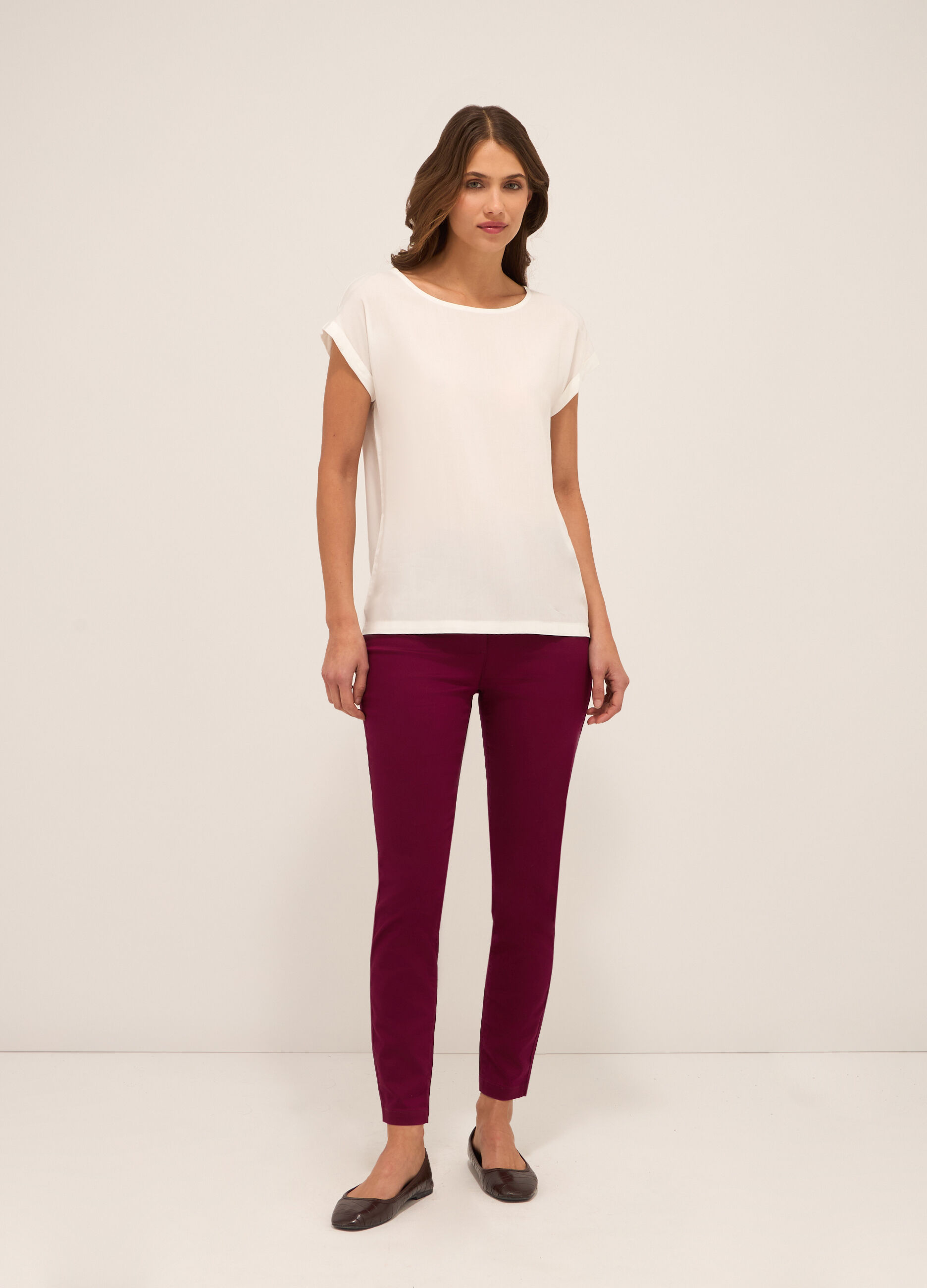 Treggings in misto cotone donna_0
