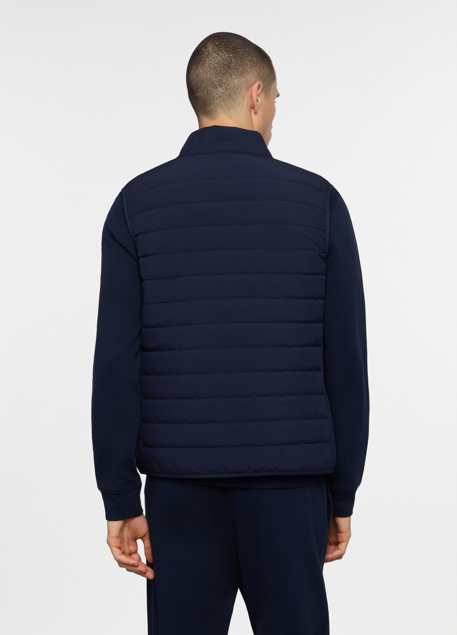 Gilet trapuntato con zip uomo_1