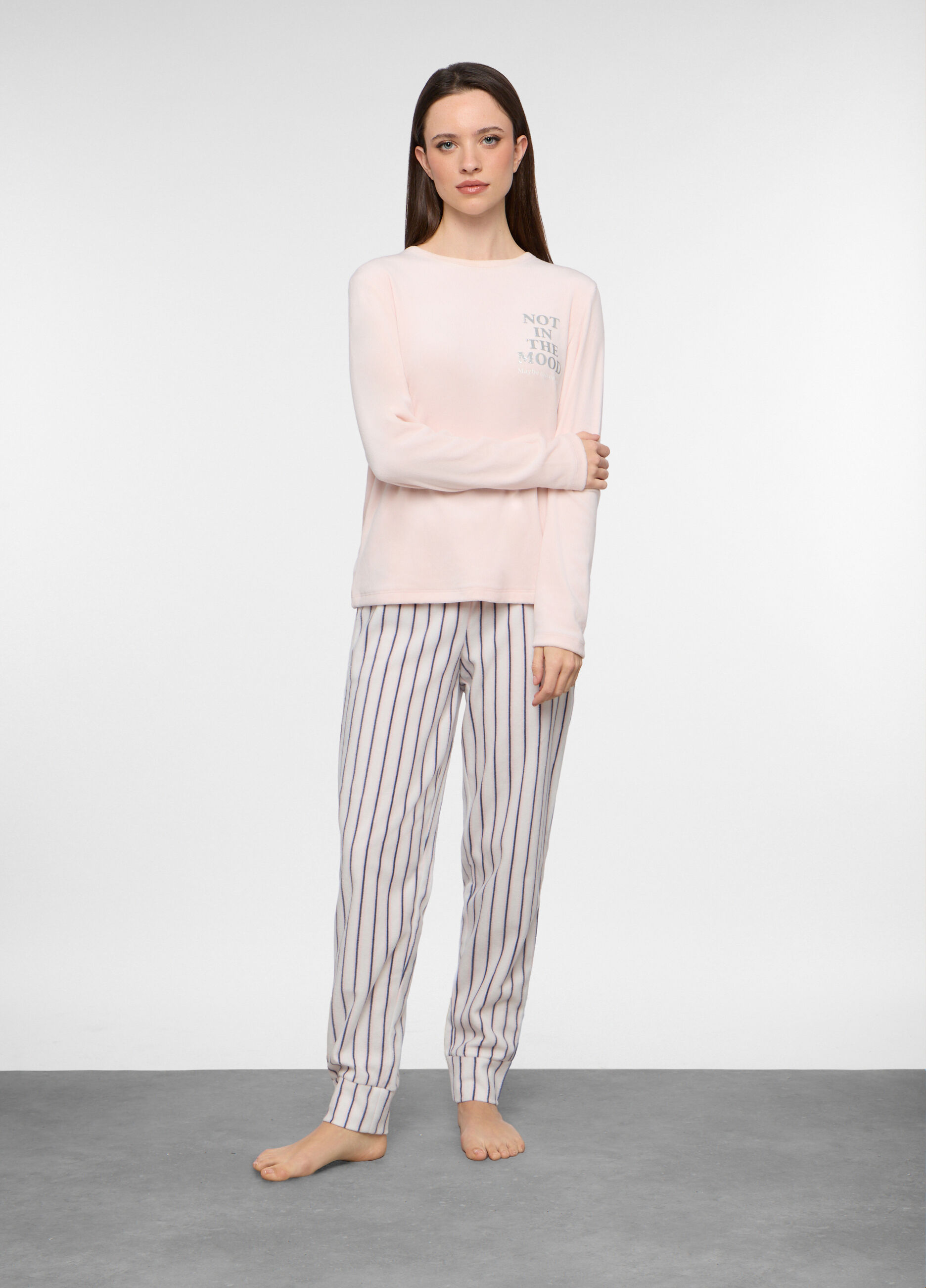 Set pigiama lungo velour donna_0