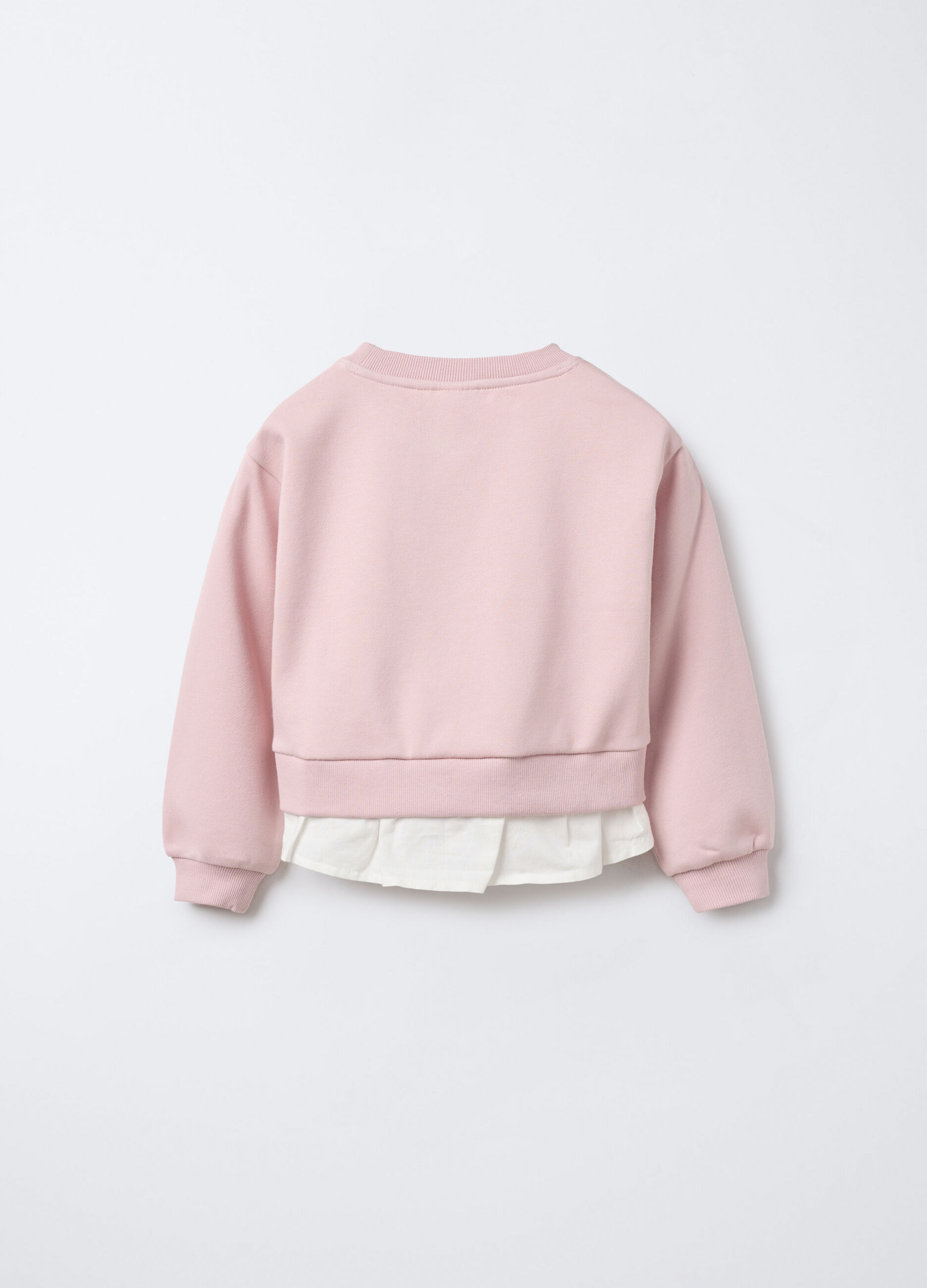 Felpa in misto cotone garzato bambina_1