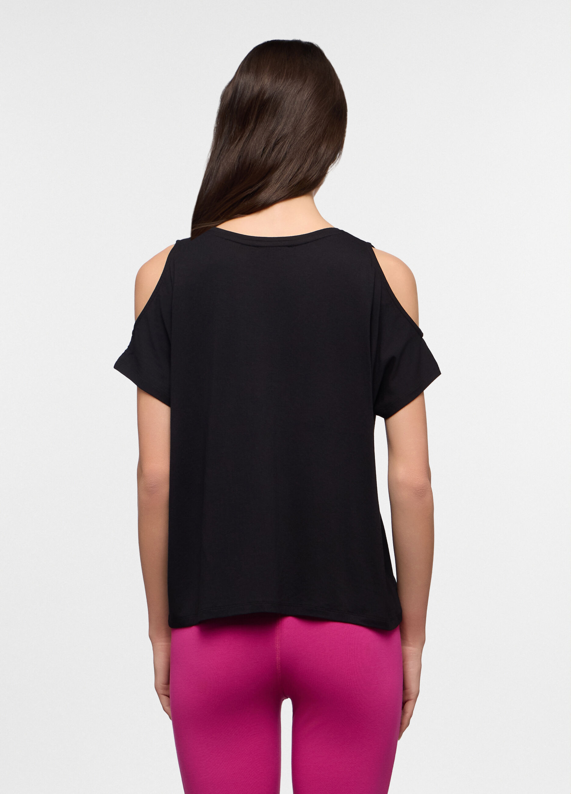 T-shirt girocollo stretch donna_1