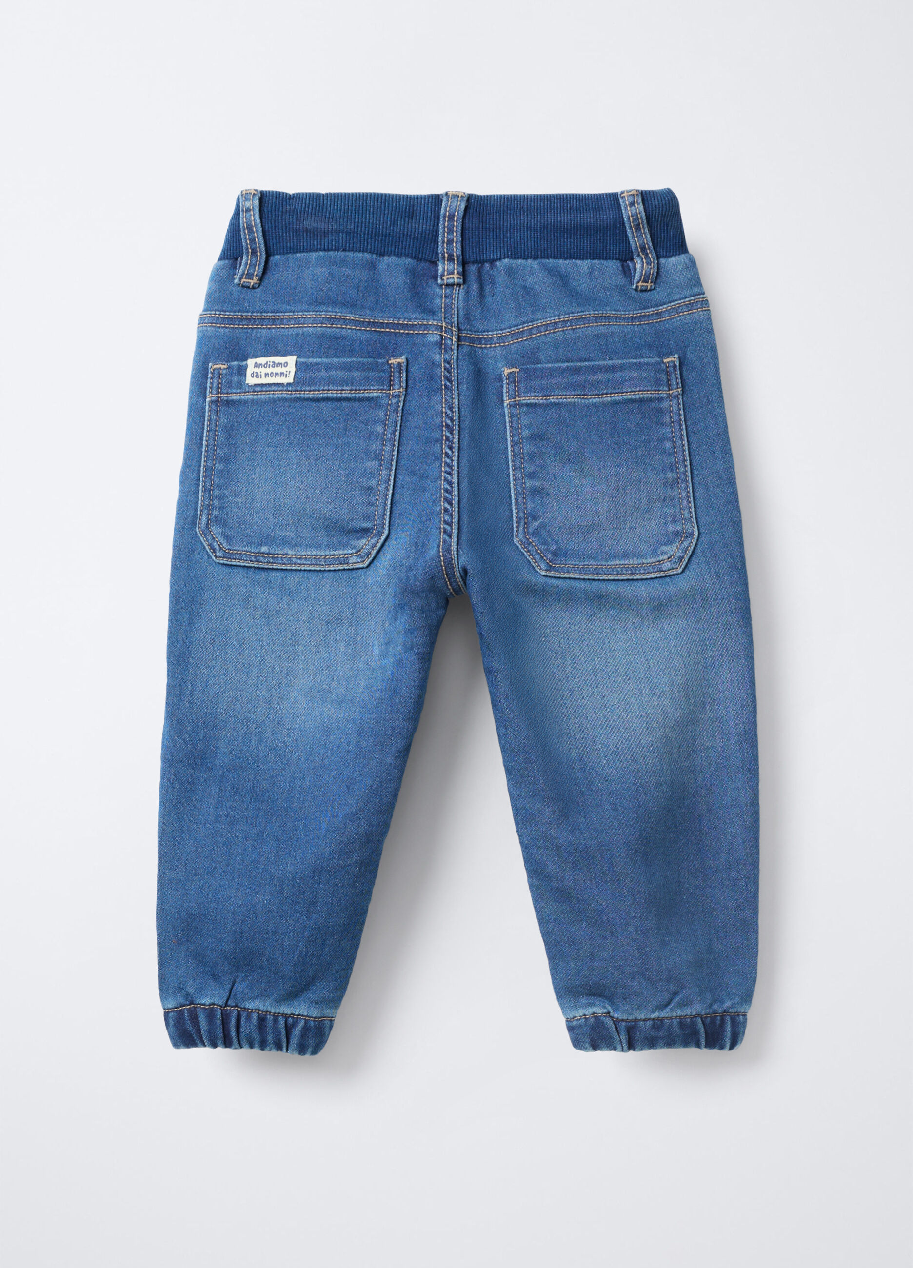 Jogger in denim misto cotone Fit comfort bimbo_1