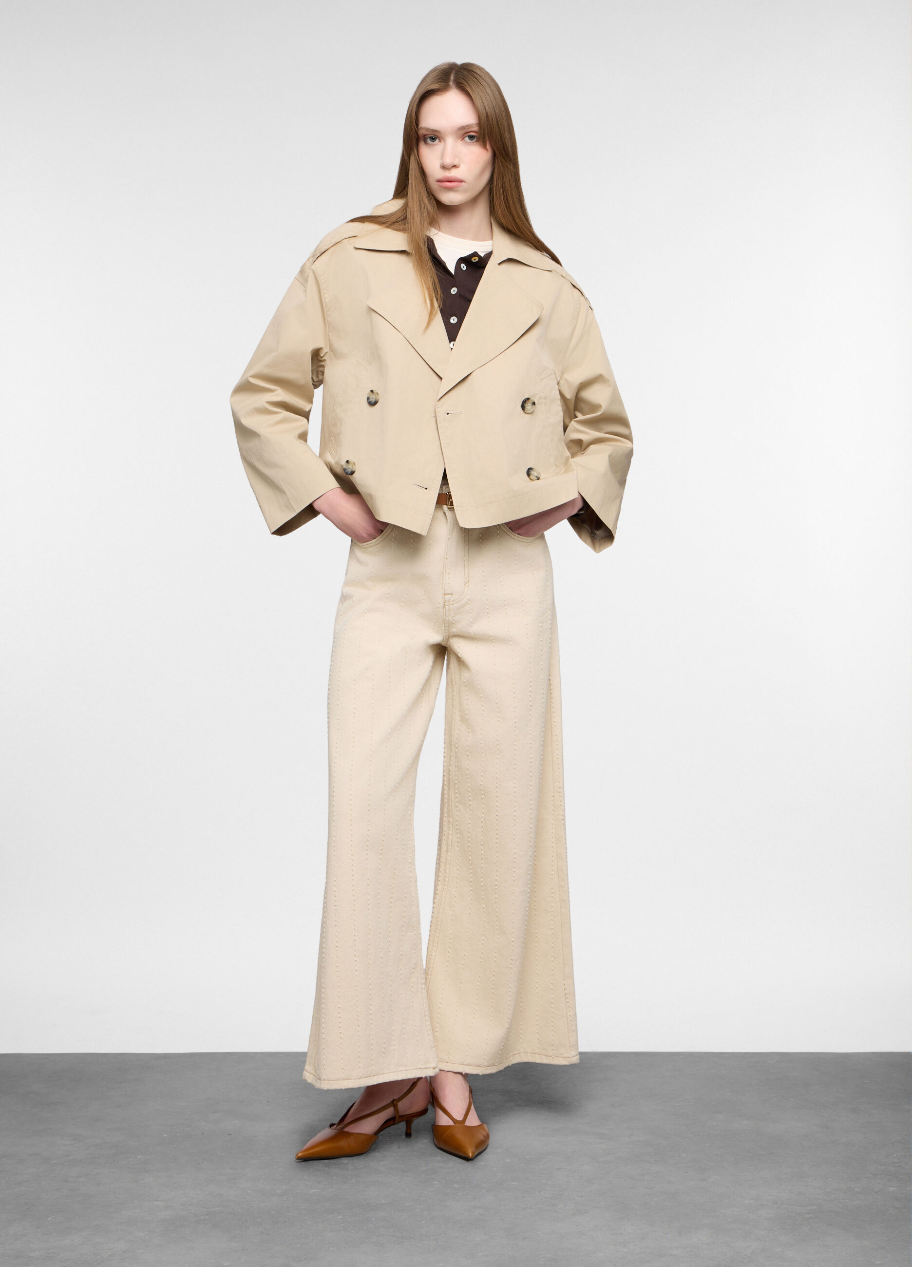 Trench corto doppiopetto donna_0