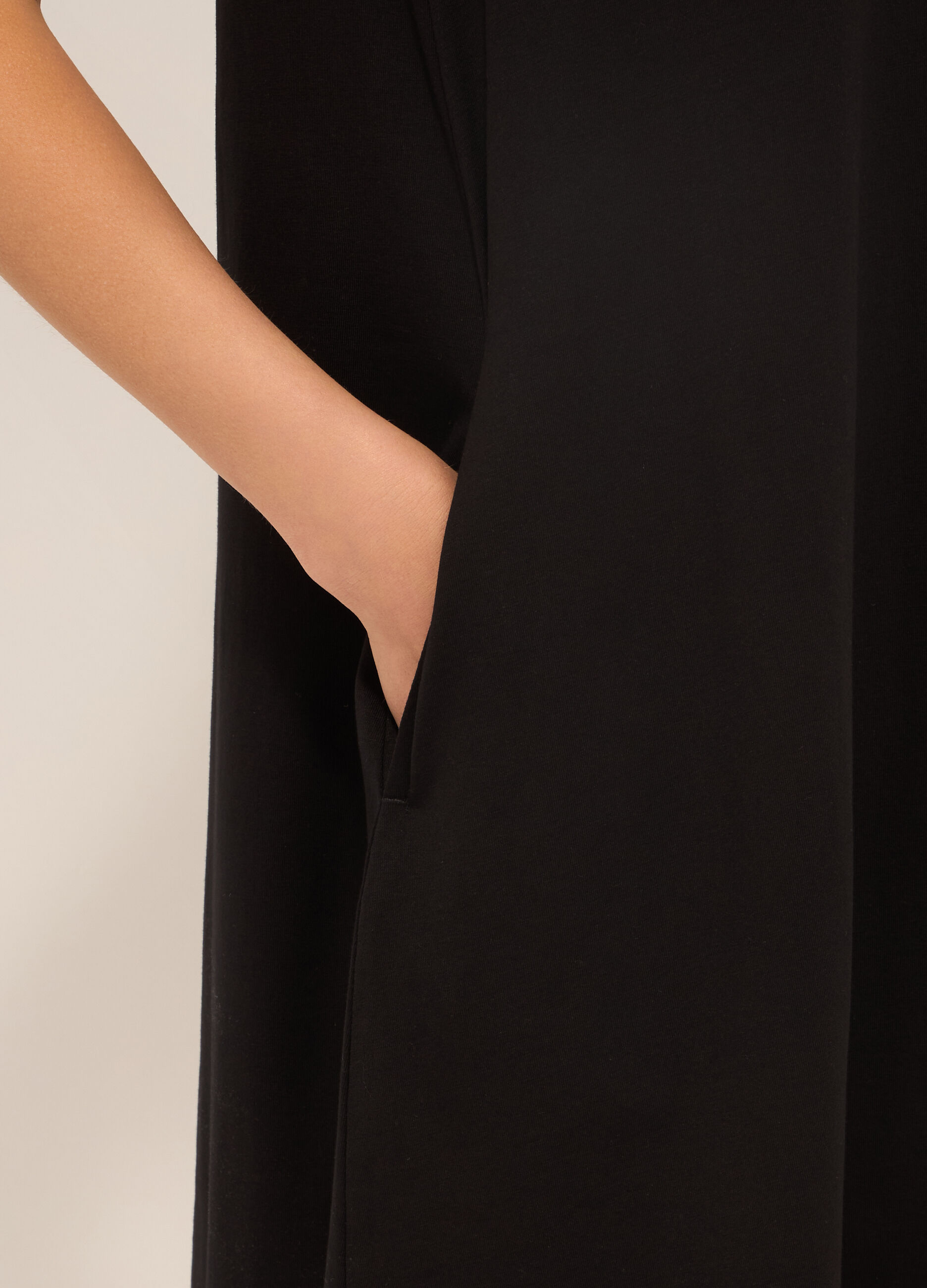 Abito corto in jersey di cotone stretch donna_2