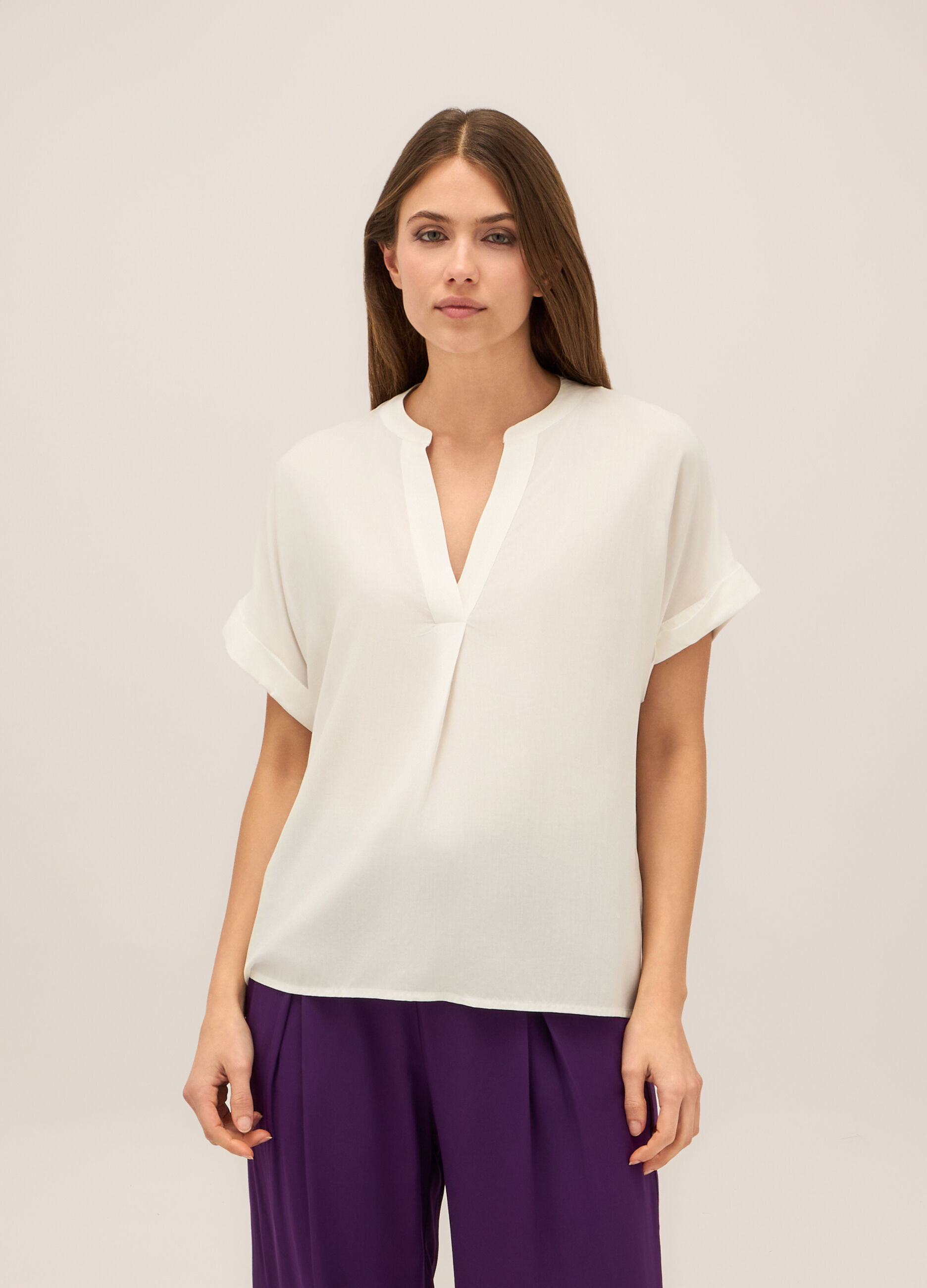 Blusa in pura viscosa donna_0