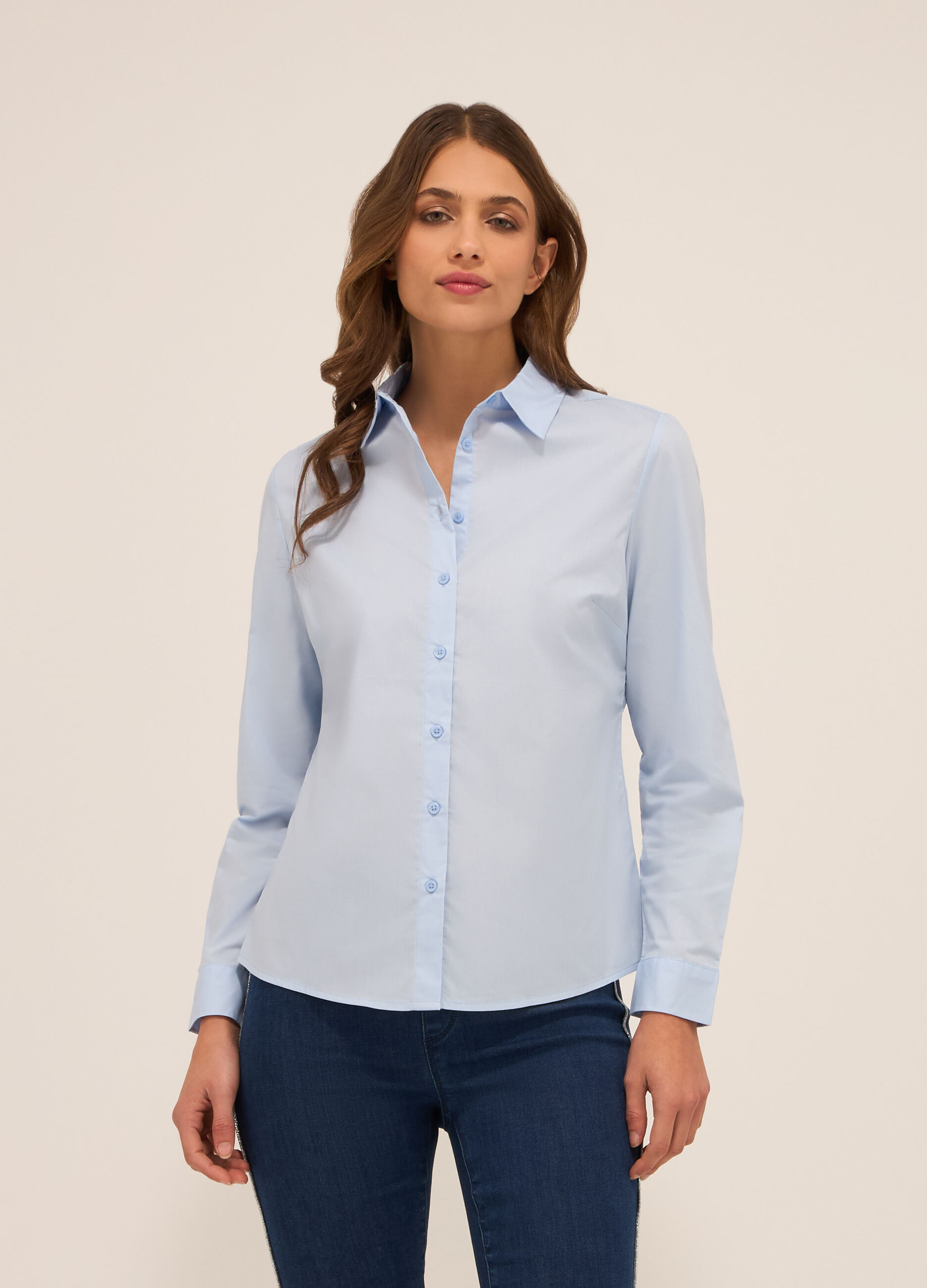 Camicia in poli-cotton donna_0