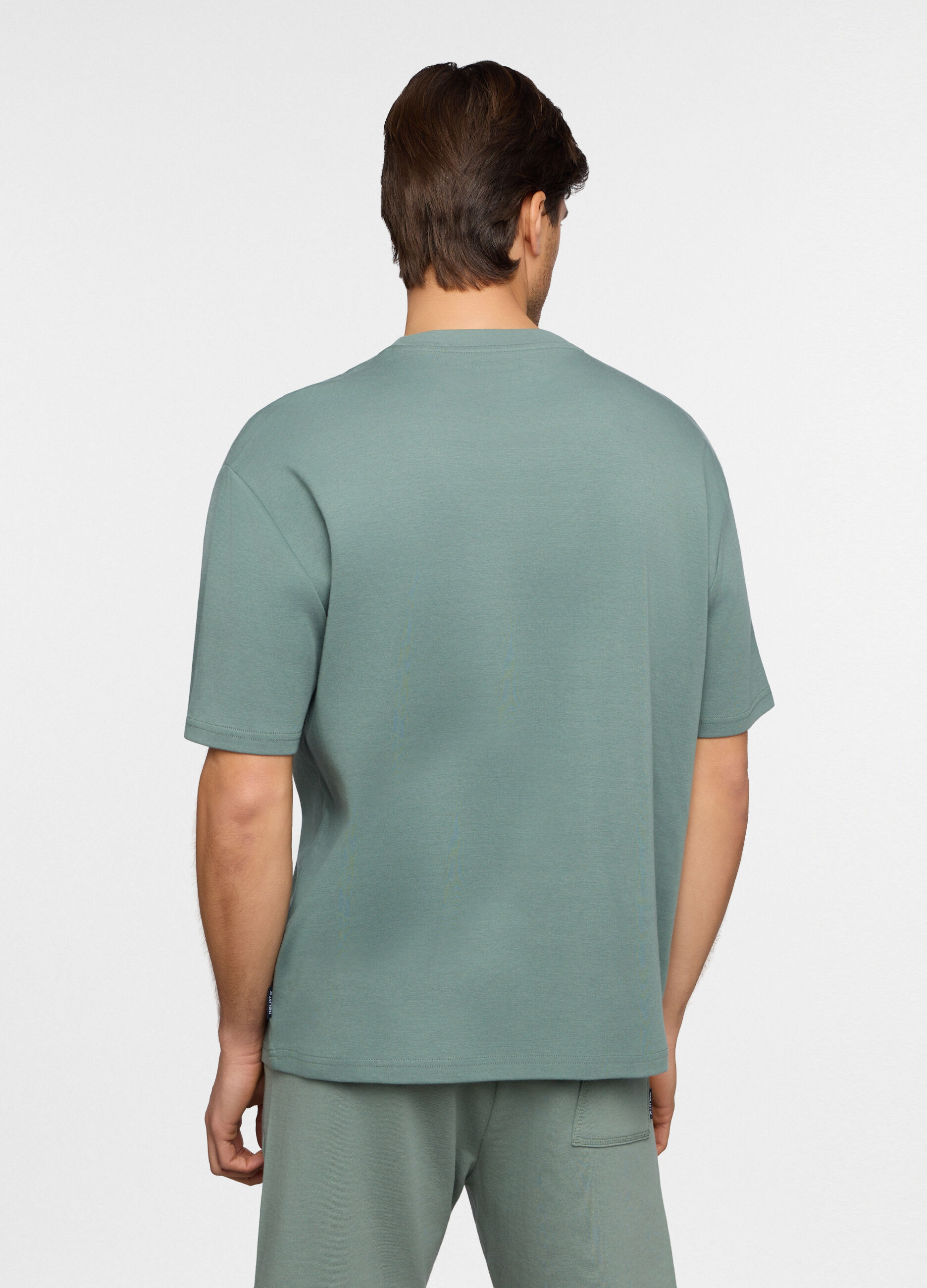 T-shirt girocollo oversize in cotone uomo