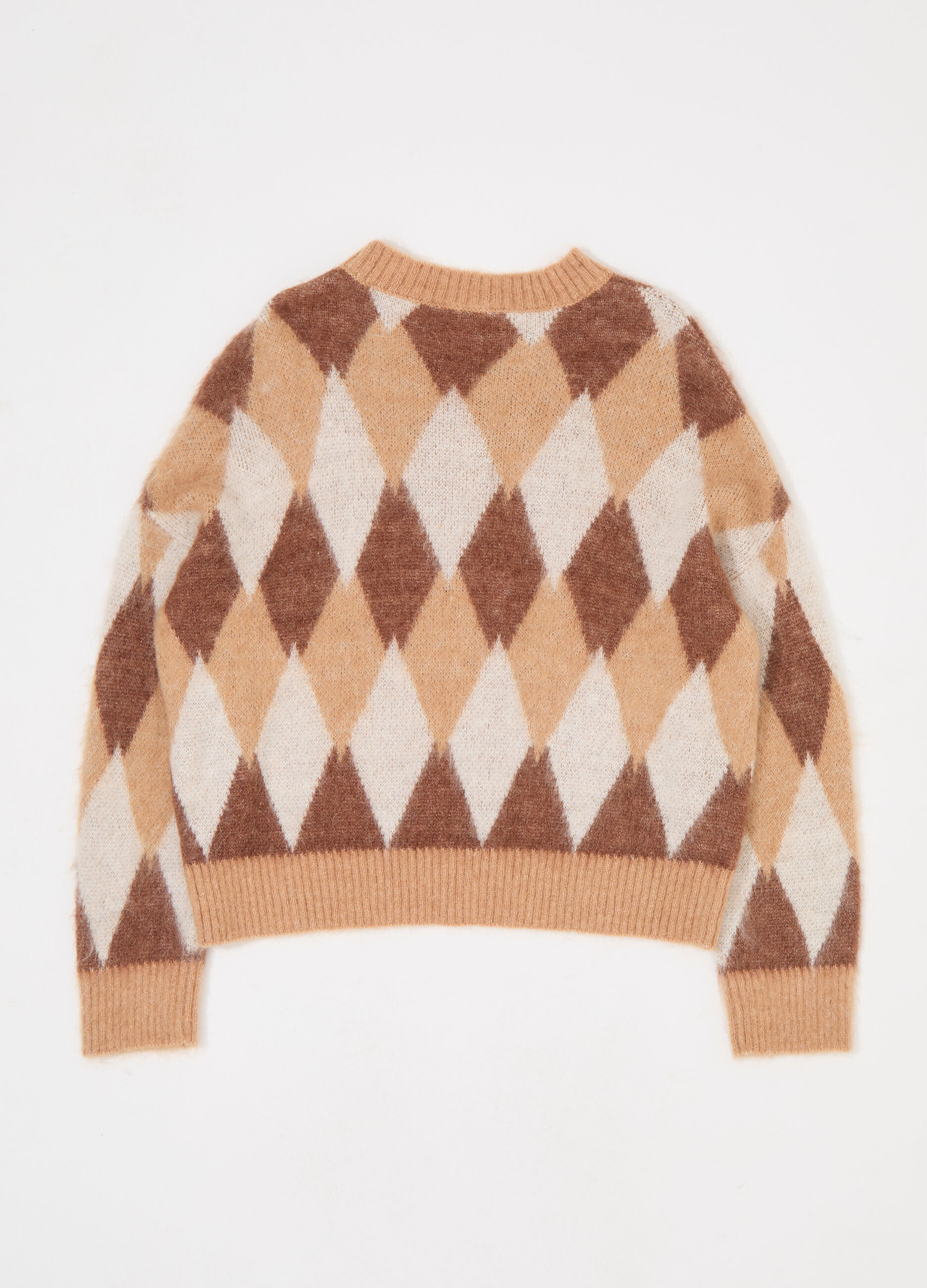 Maglione a rombi misto mohair donna_5
