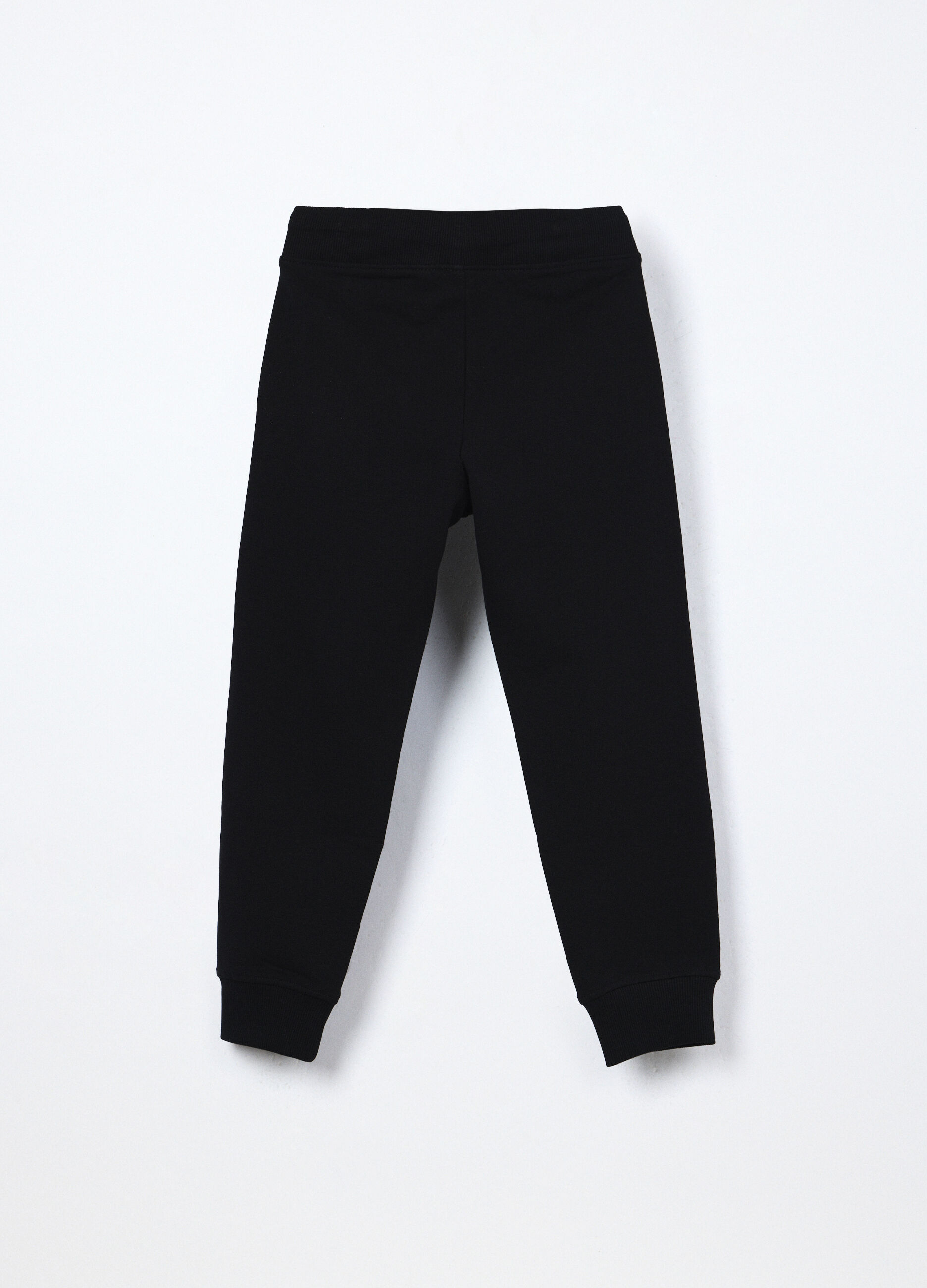 Jogger in french terry di cotone stretch bambina_1