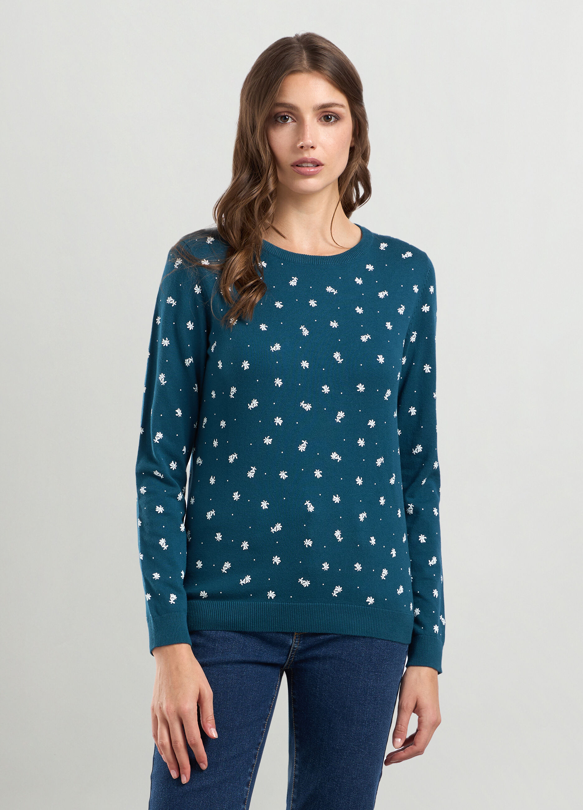 Girocollo tricot in misto cotone donna_0