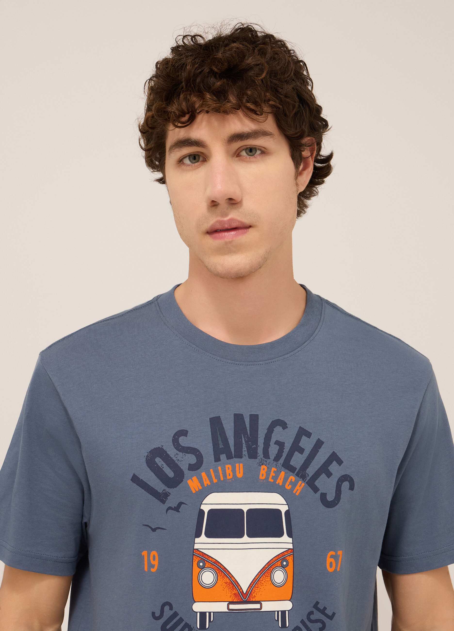 T-shirt in jersey di cotone con stampa uomo_2