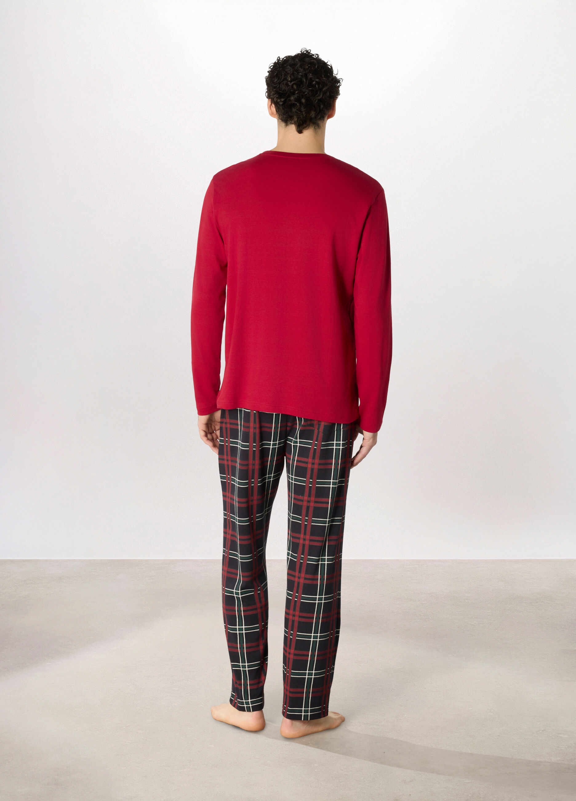 Pigiama lungo Topolino in interlock di cotone uomo_1