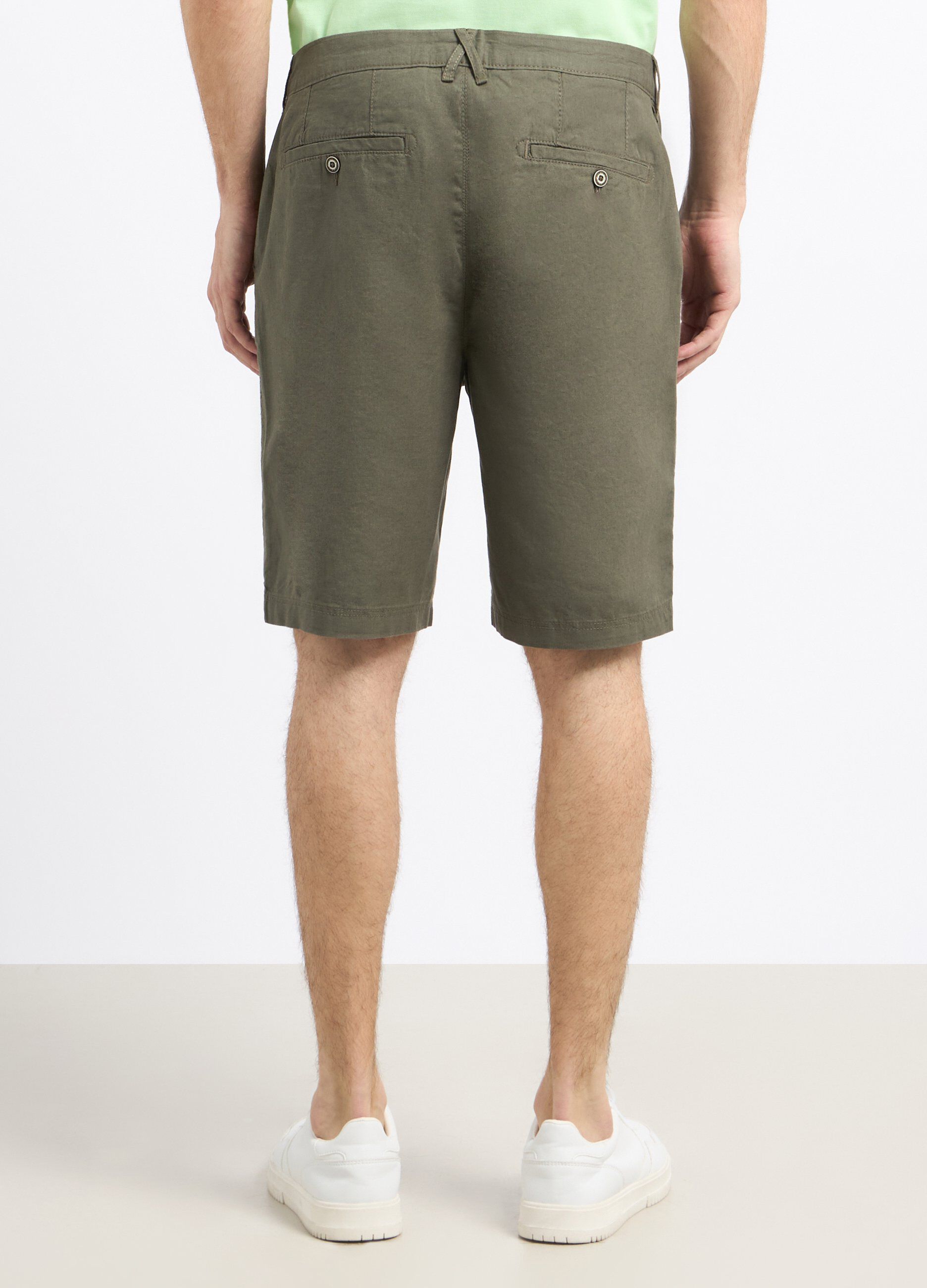 Bermuda in misto lino uomo_1