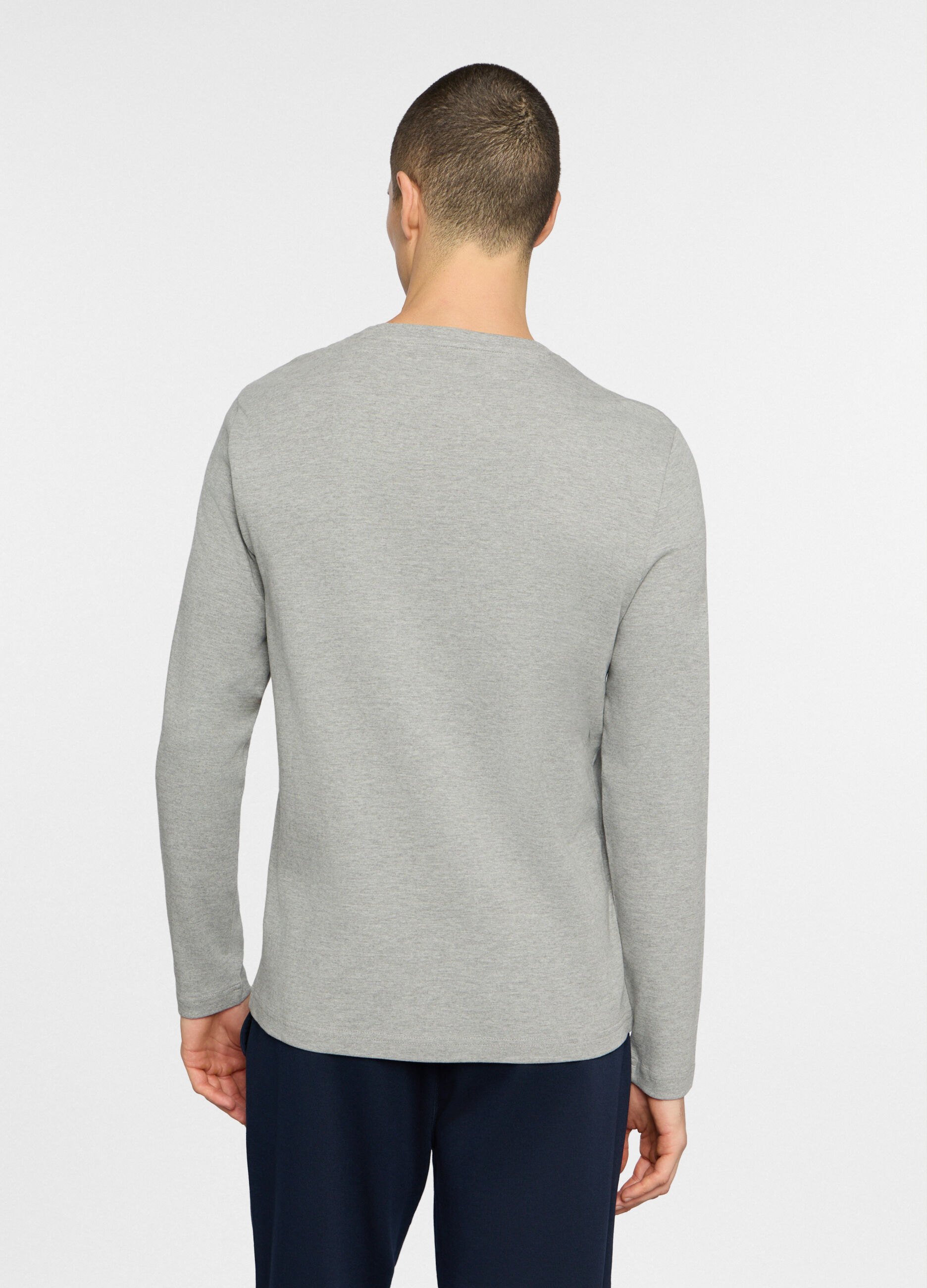 T-shirt a maniche lunghe in cotone uomo_1