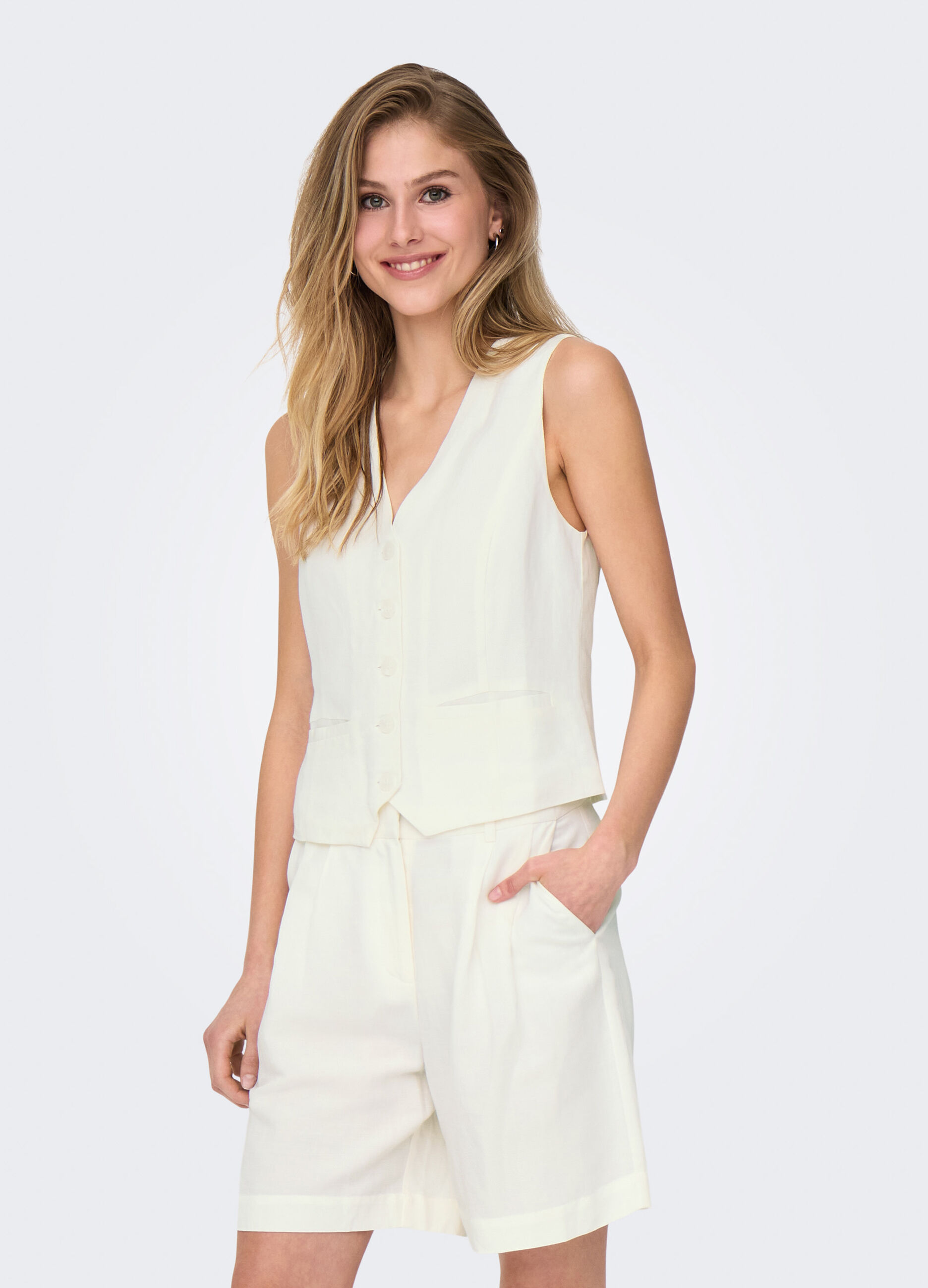 Gilet tinta unita donna_2