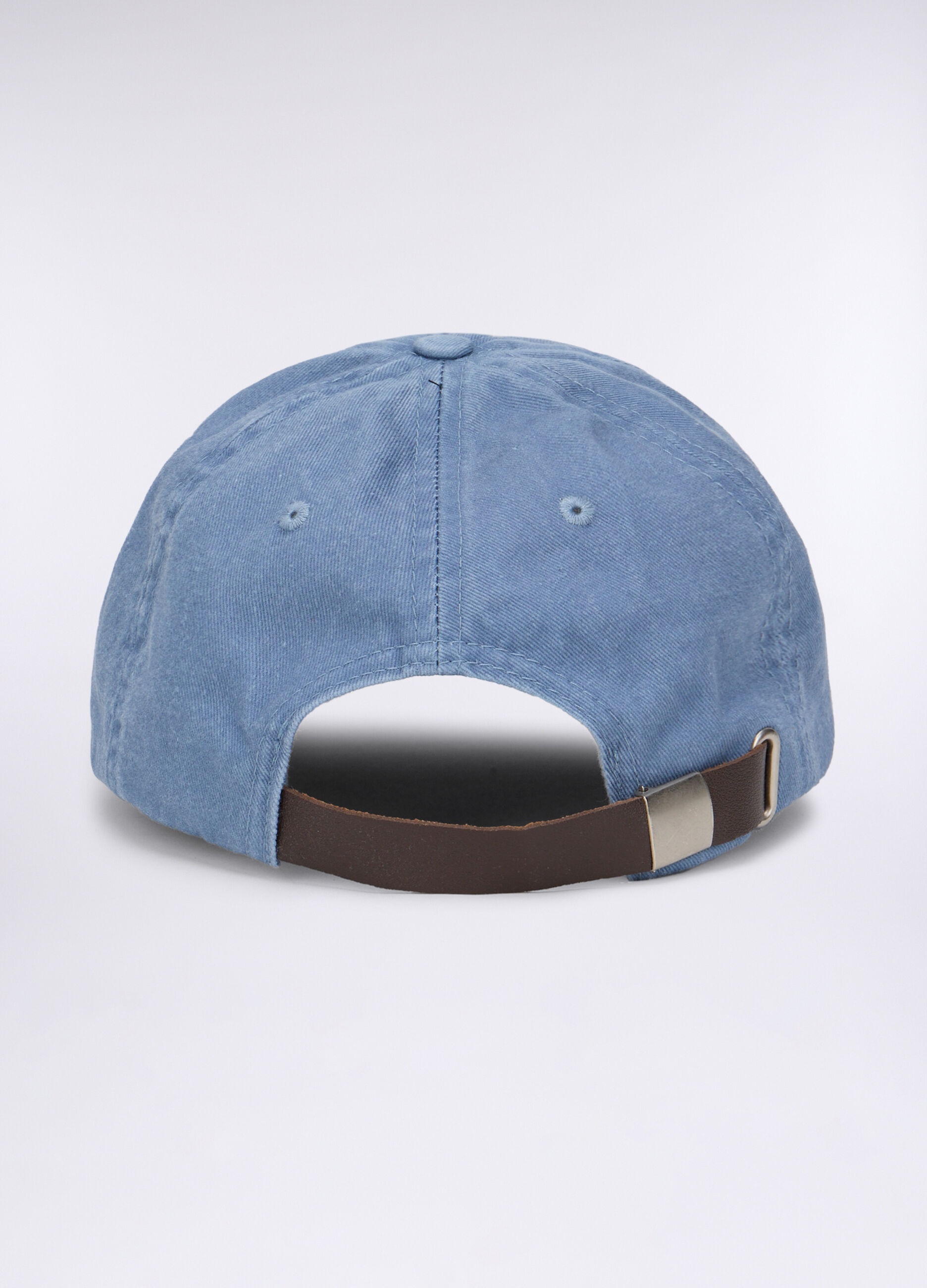 Cappello baseball effetto denim con toppa uomo_2