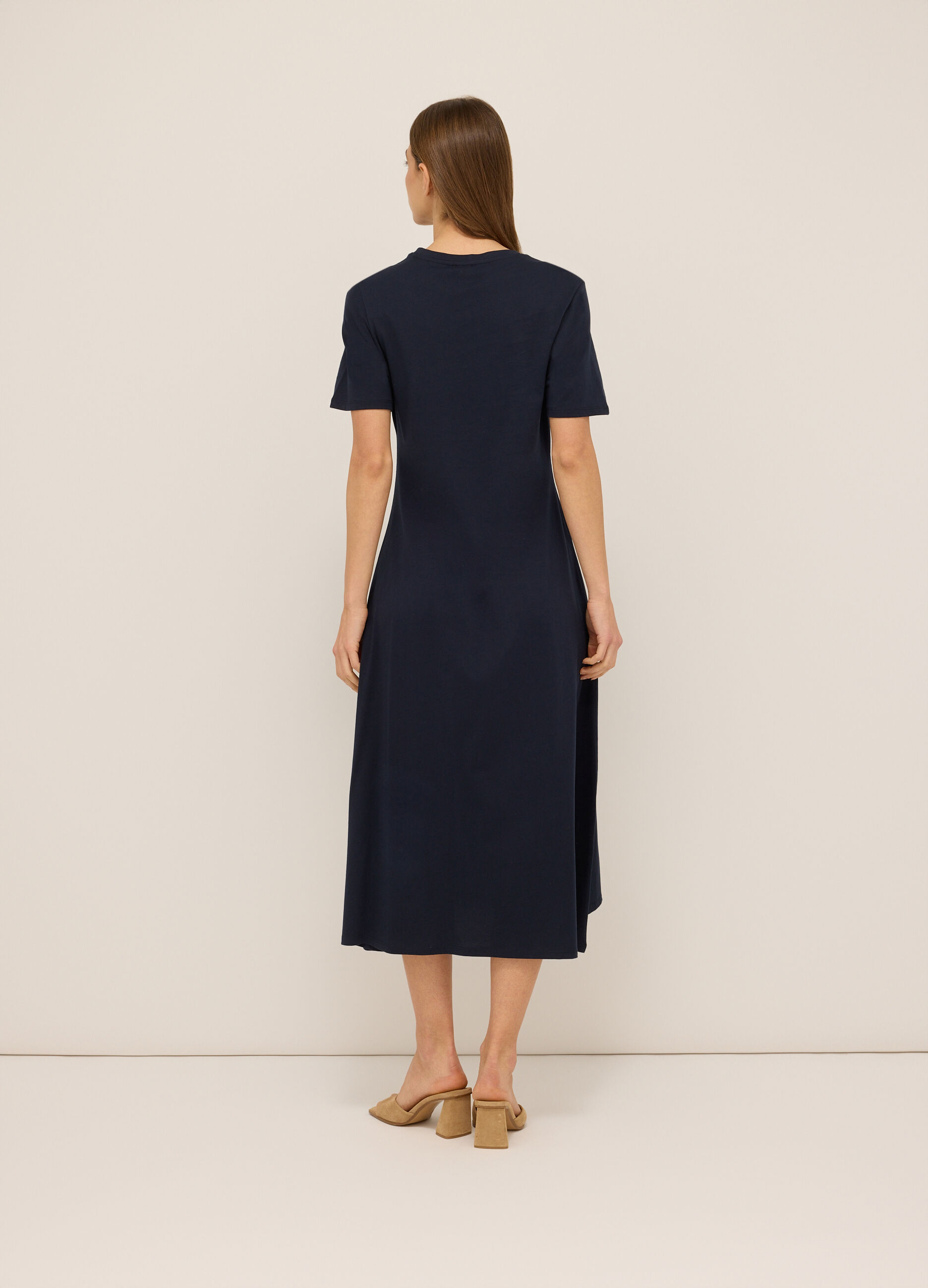Abito lungo in jersey di puro cotone donna_1