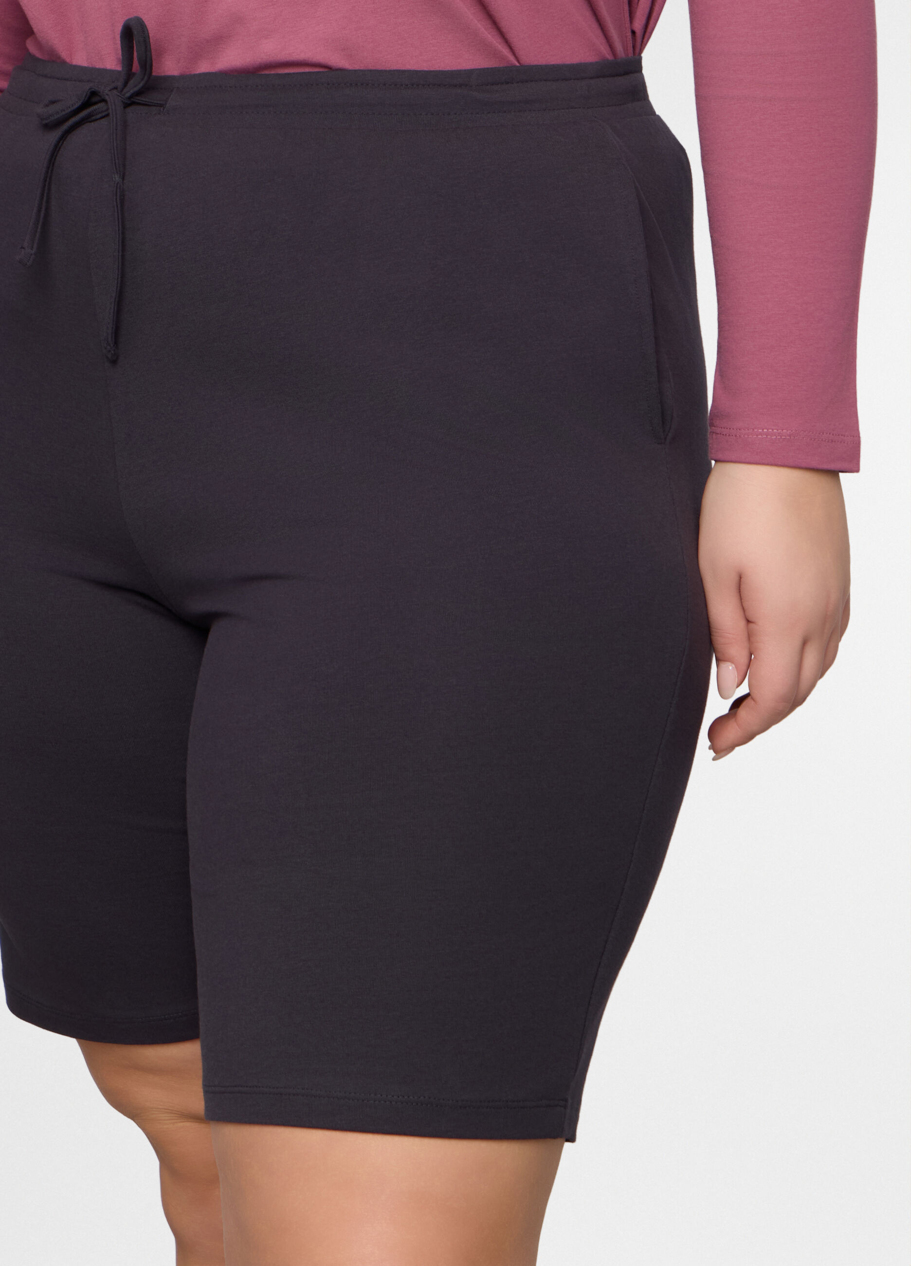 Bermuda regular fit in french terry stretch donna curvy_2