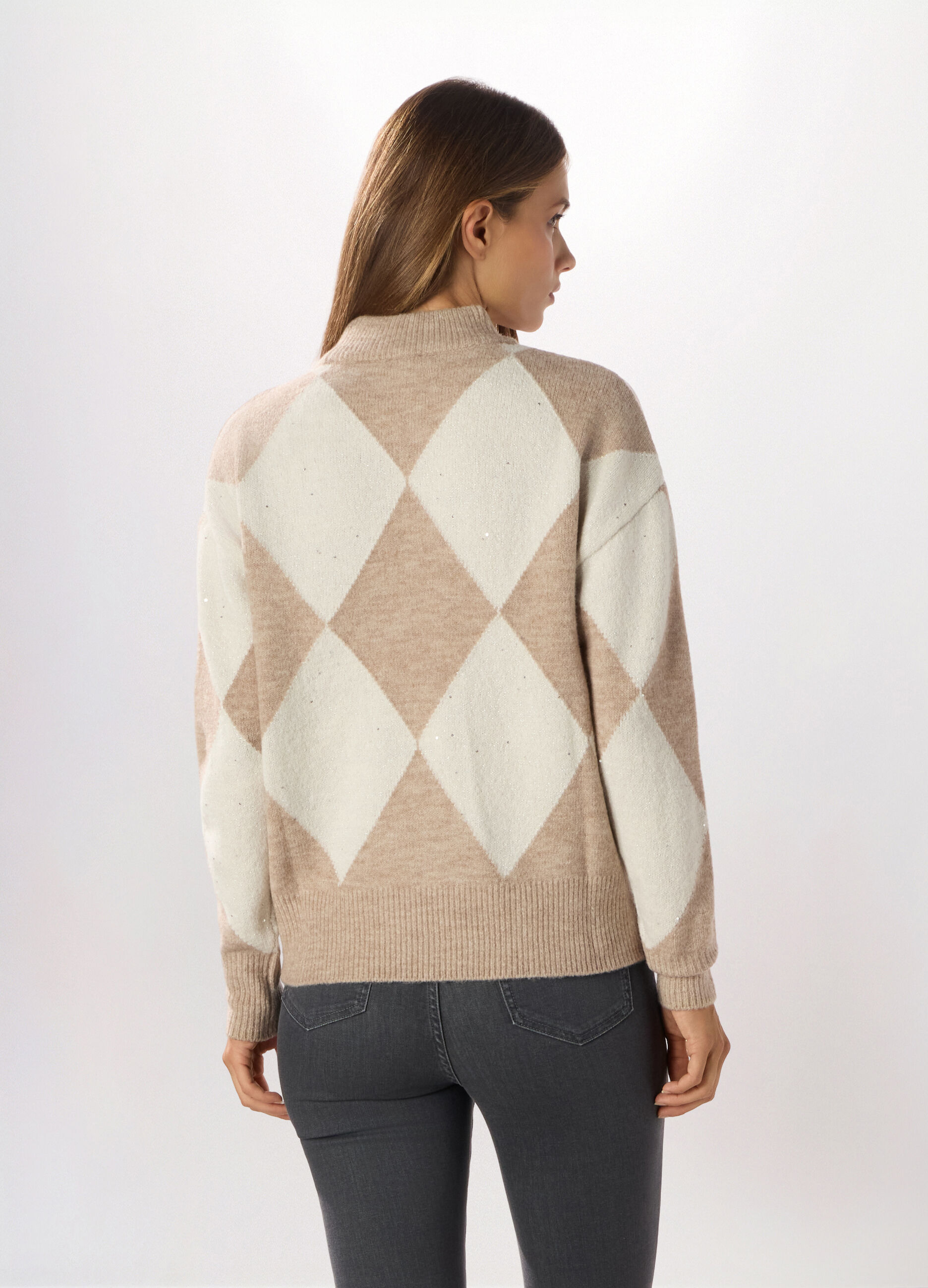 Pullover a quadri donna_1