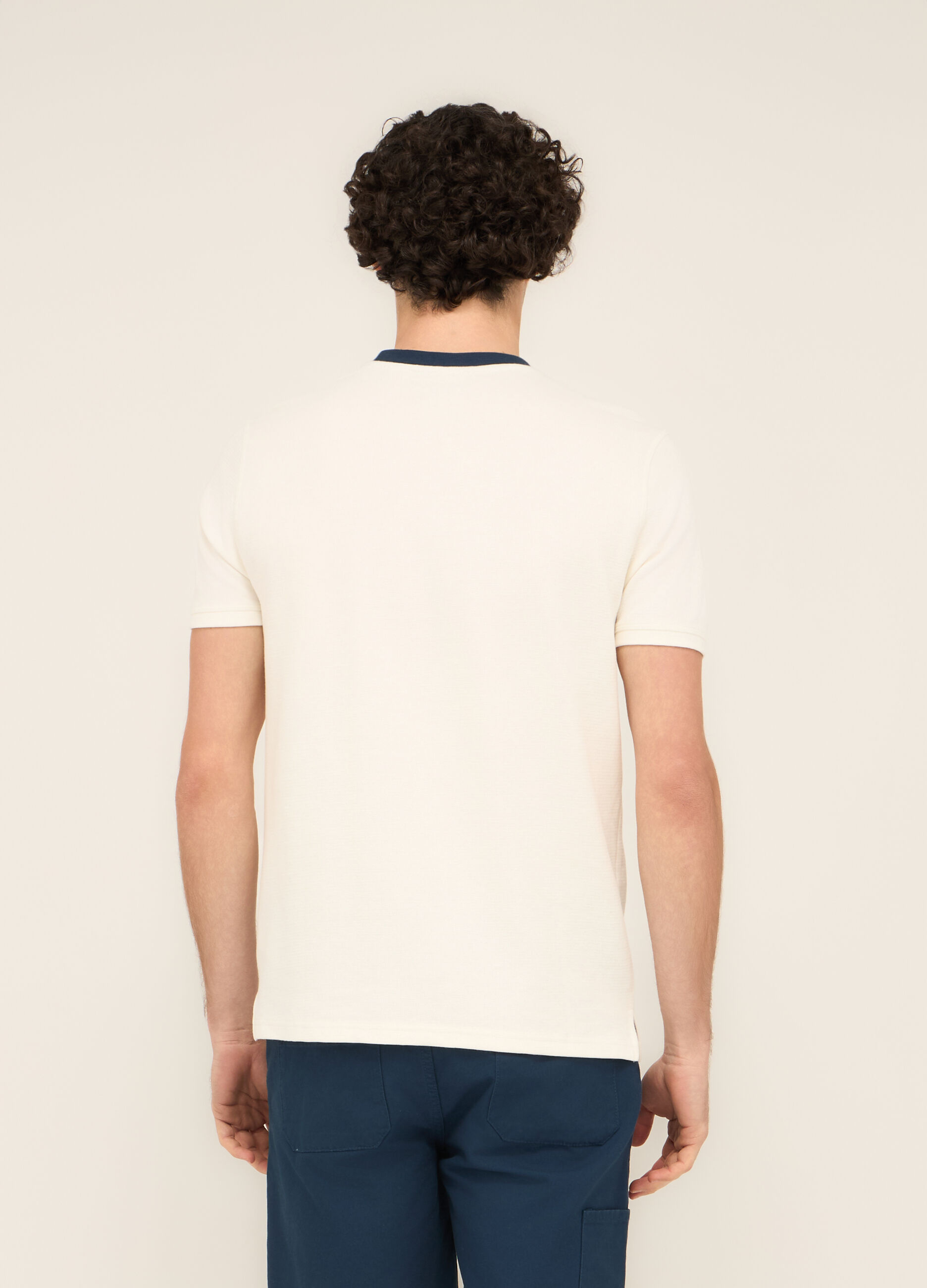 T-shirt in cotone stretch con logo_1