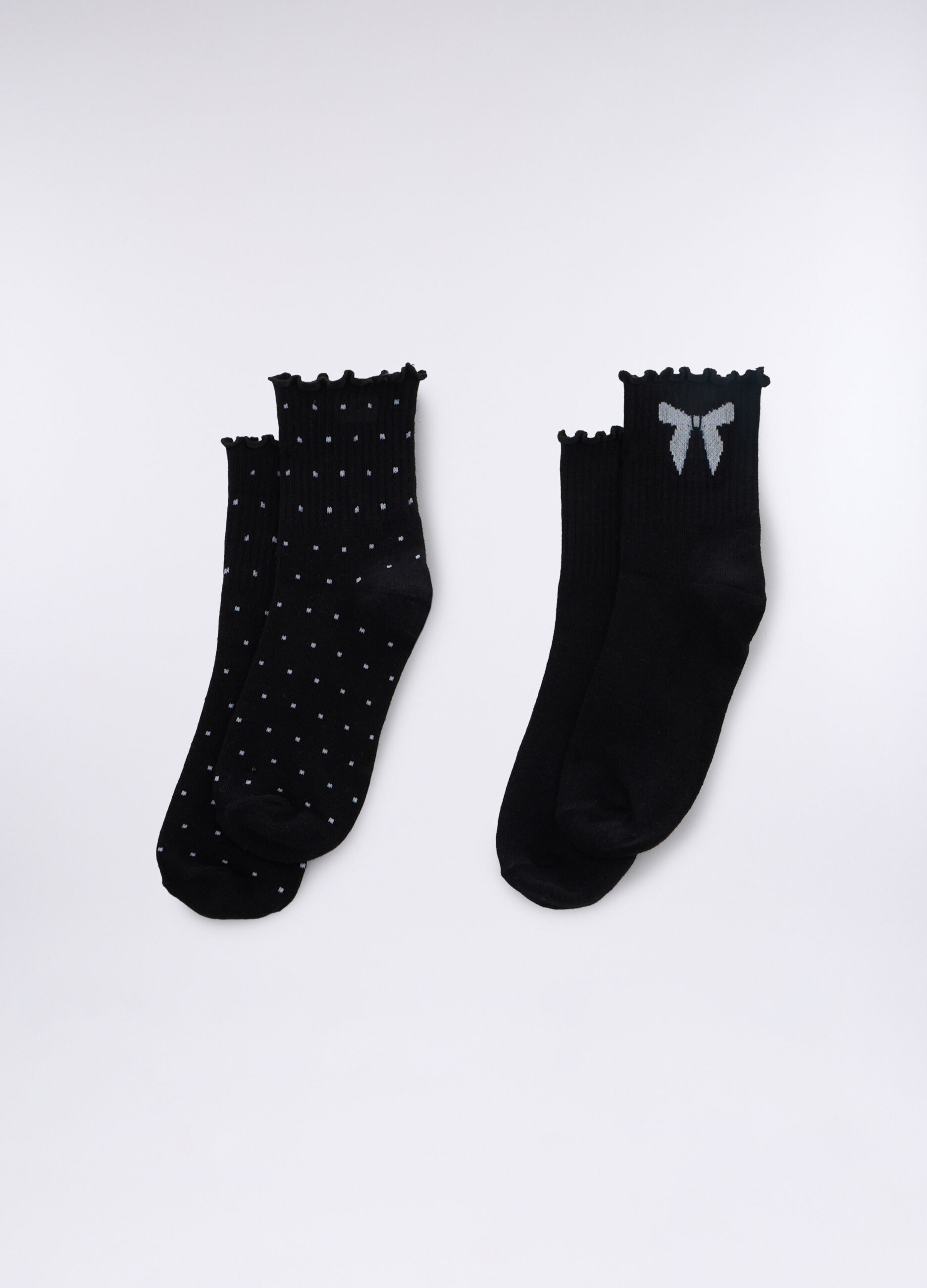 Pack 2 calze midi in cotone stretch donna_0