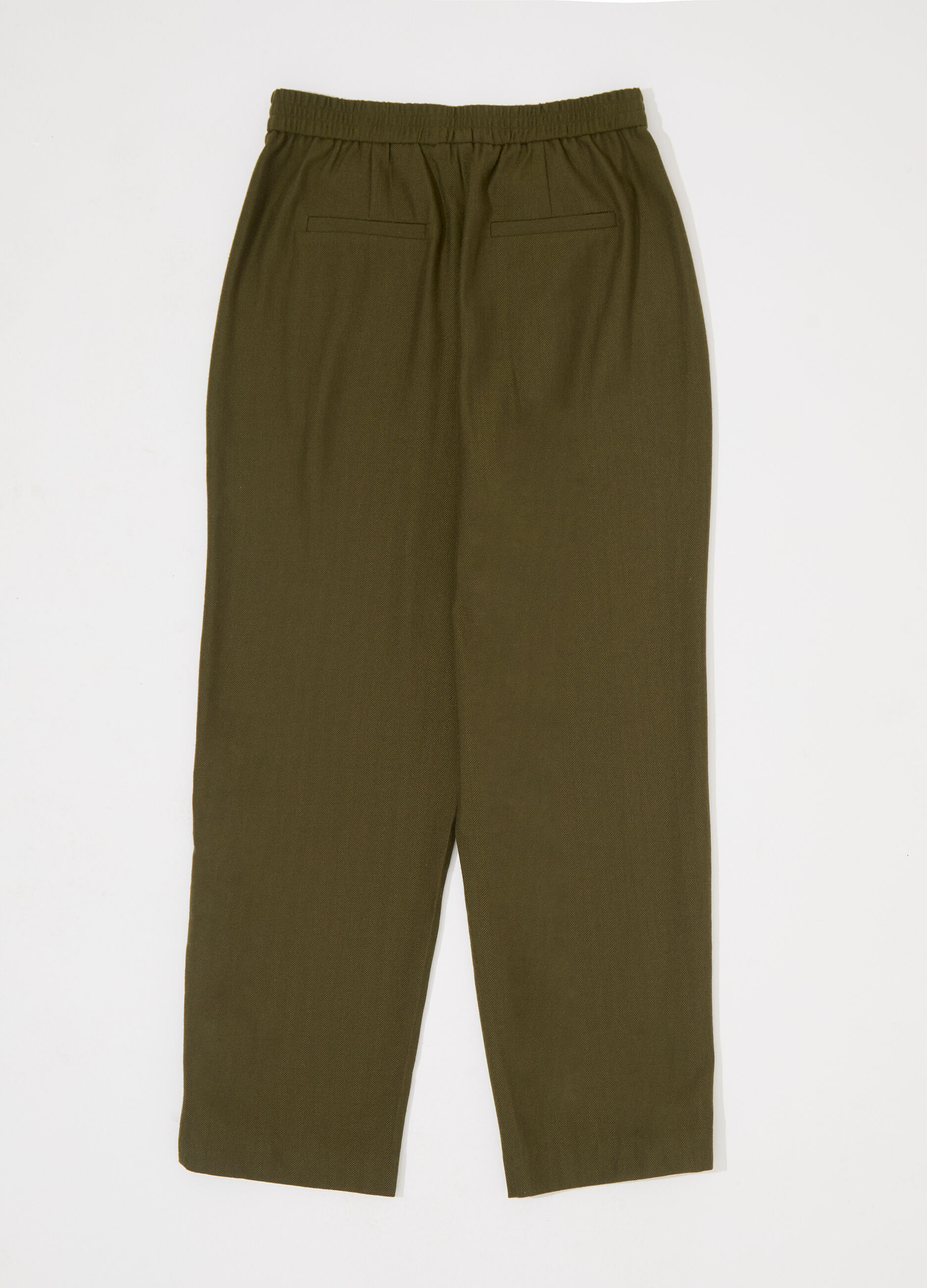 Pantalone carrot in misto lana spinata donna_5