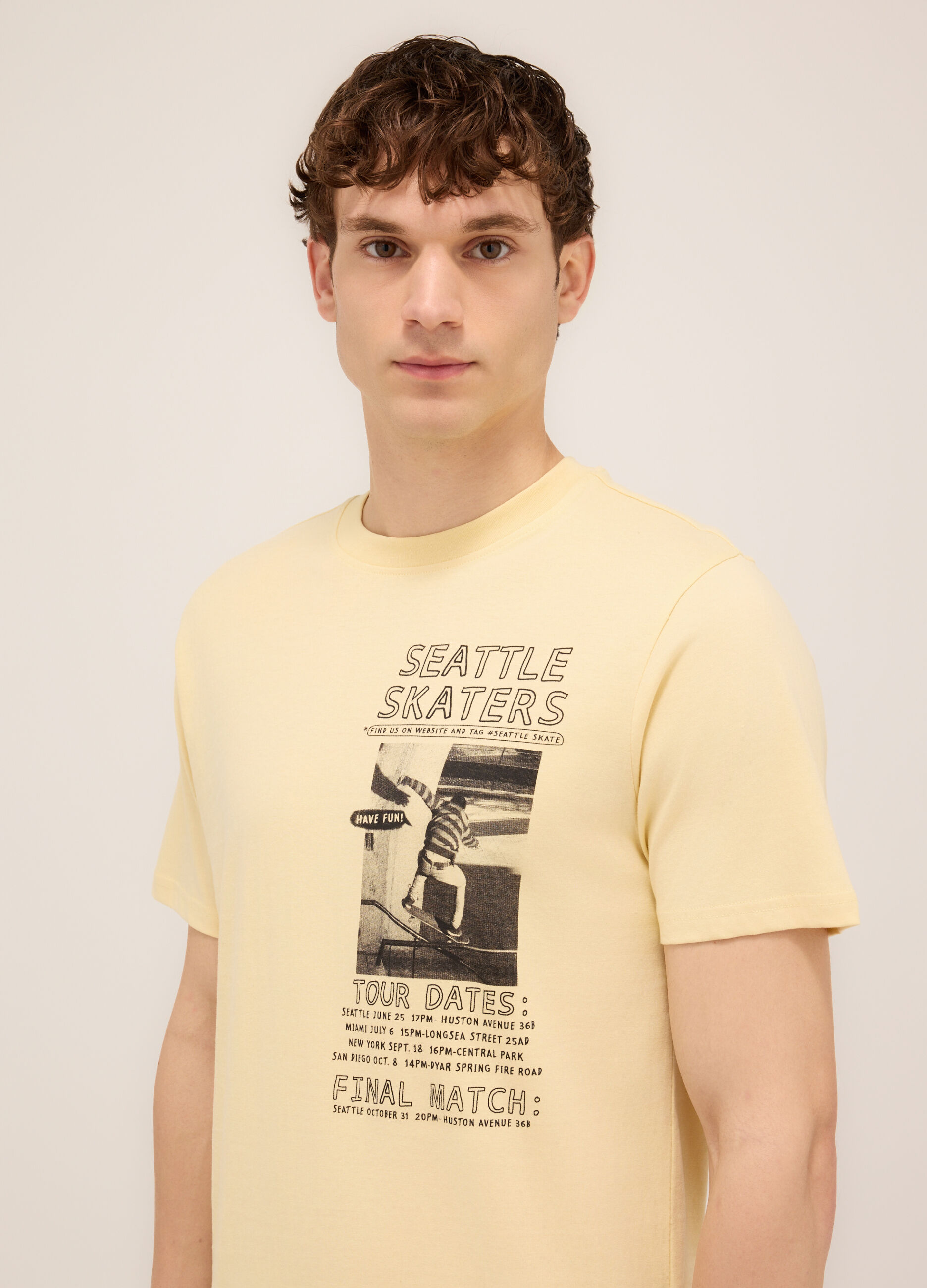T-shirt girocollo stampa Seattle Skaters_2