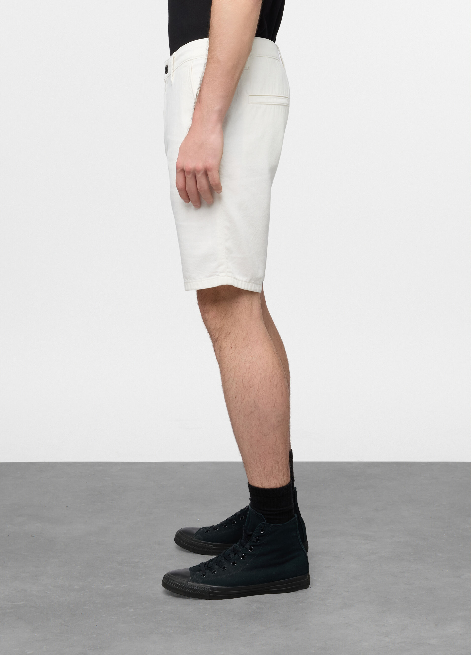 Jeans bermuda in cotone e lyocell uomo_1